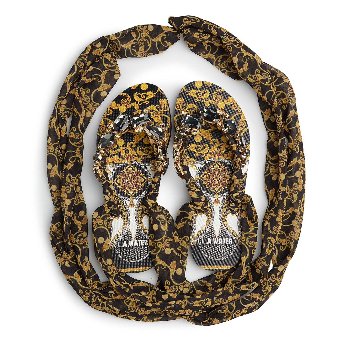 INFRADITO NEW BAROQUE NERO CON FOULARD
