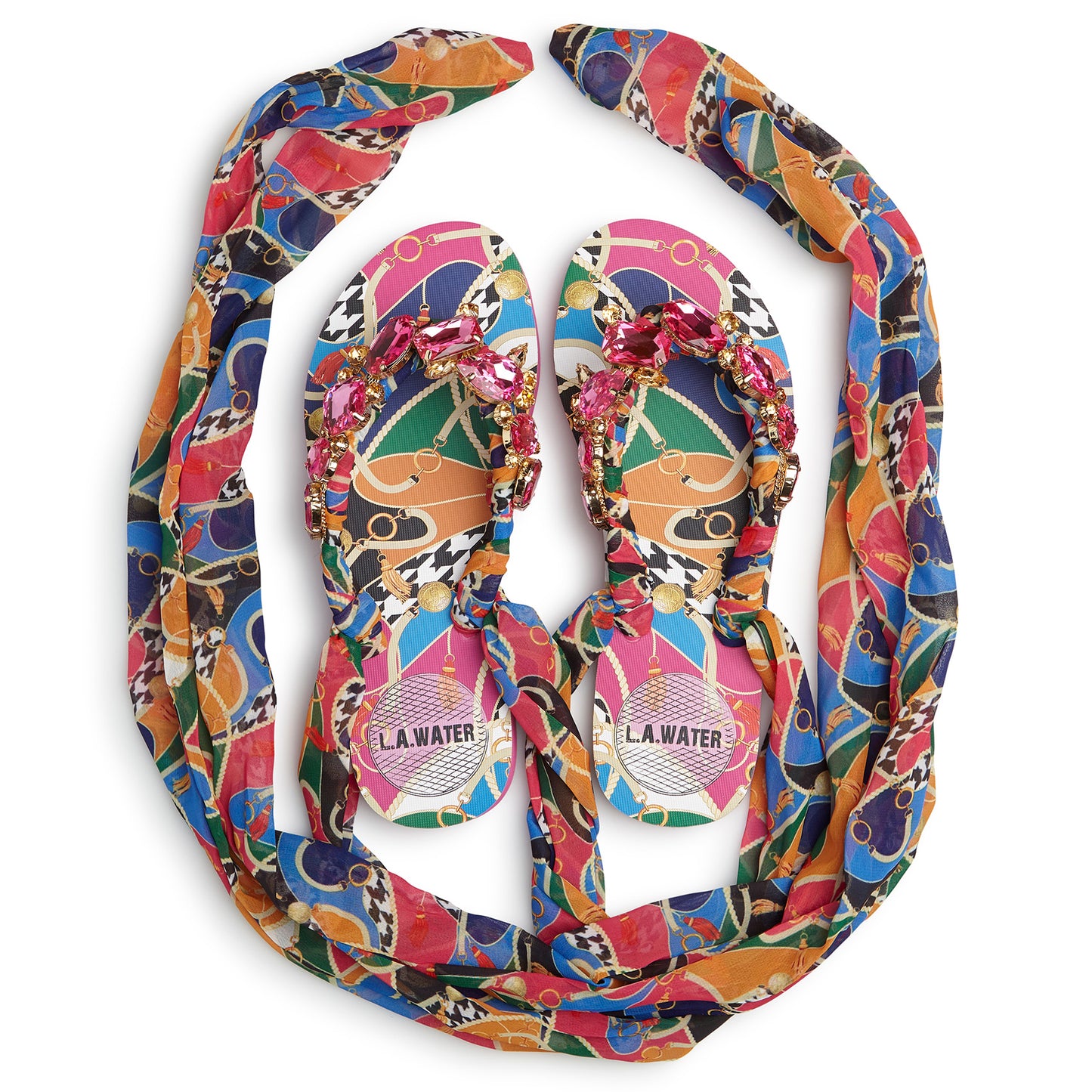 INFRADITO NEW BAROQUE FUCSIA CON FOULARD