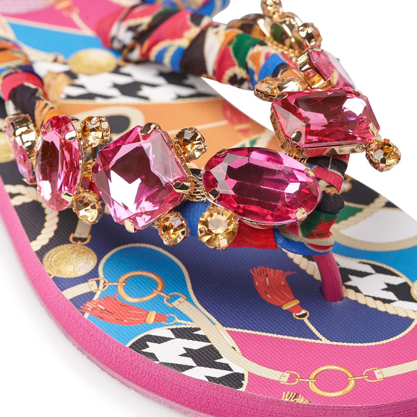 INFRADITO NEW BAROQUE FUCSIA CON FOULARD