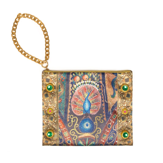 POCHETTE MOSAIC PAVONE