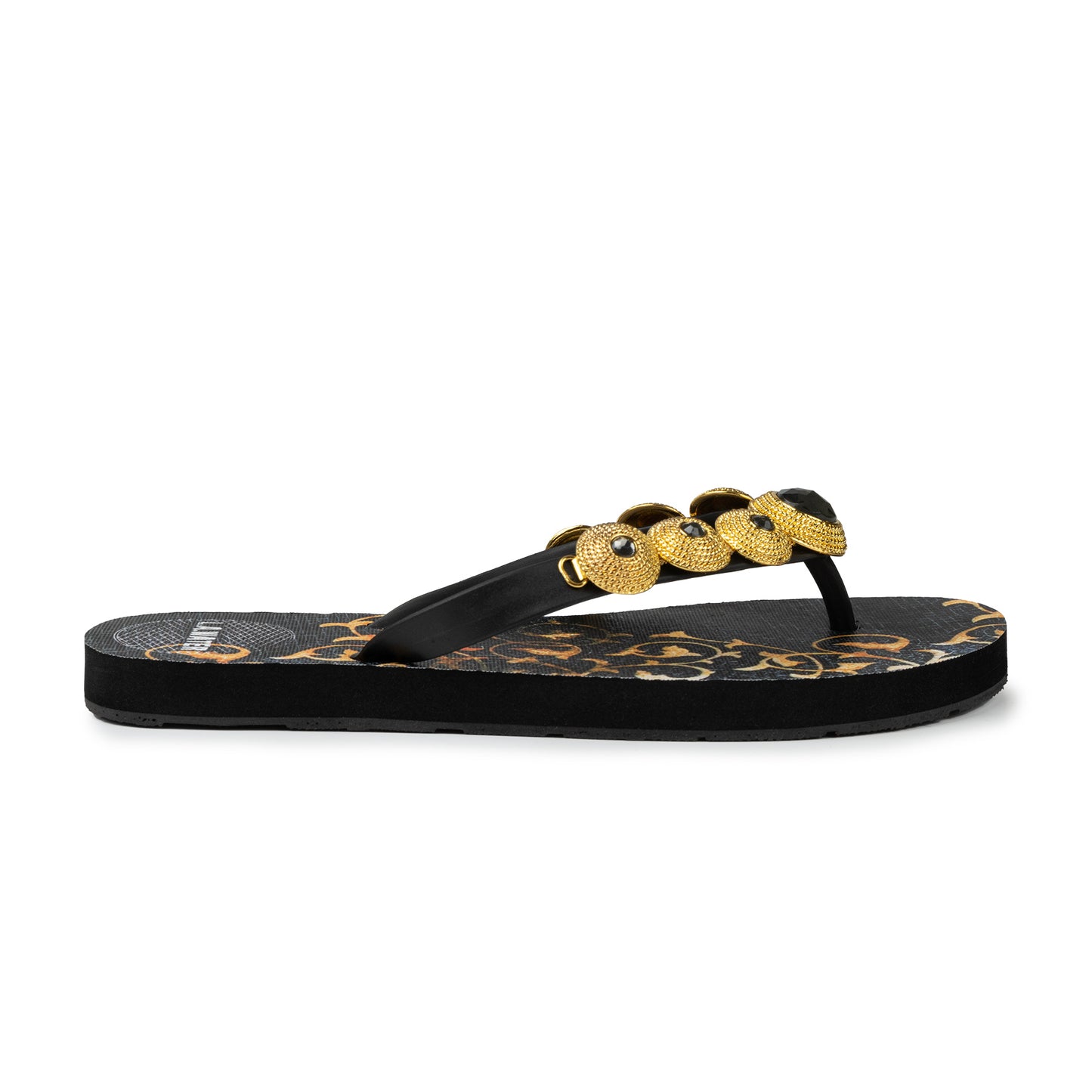 BLACK MOSAIC SLIPPERS