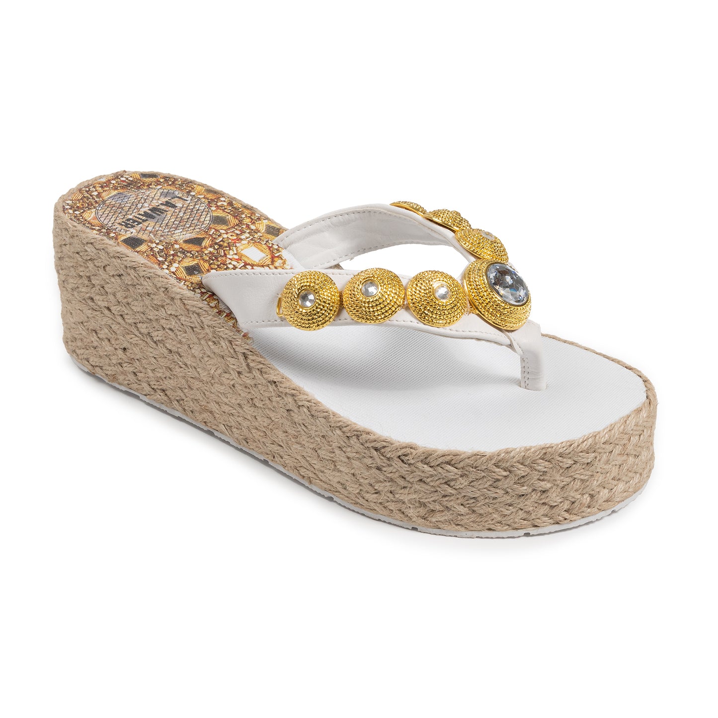 WHITE MOSAIC ROPE WEDGE