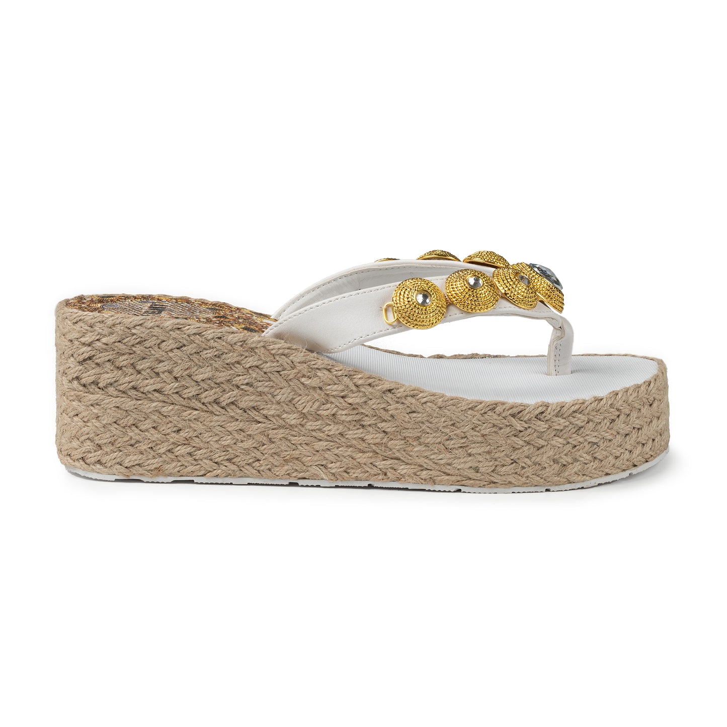 WHITE MOSAIC ROPE WEDGE