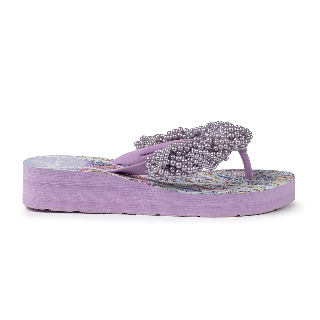 VIOLET PAISLEY SLIPPERS