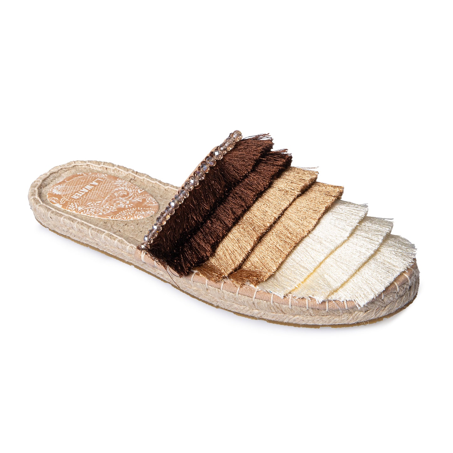MULES WITH NATURAL BOHO FRINGES
