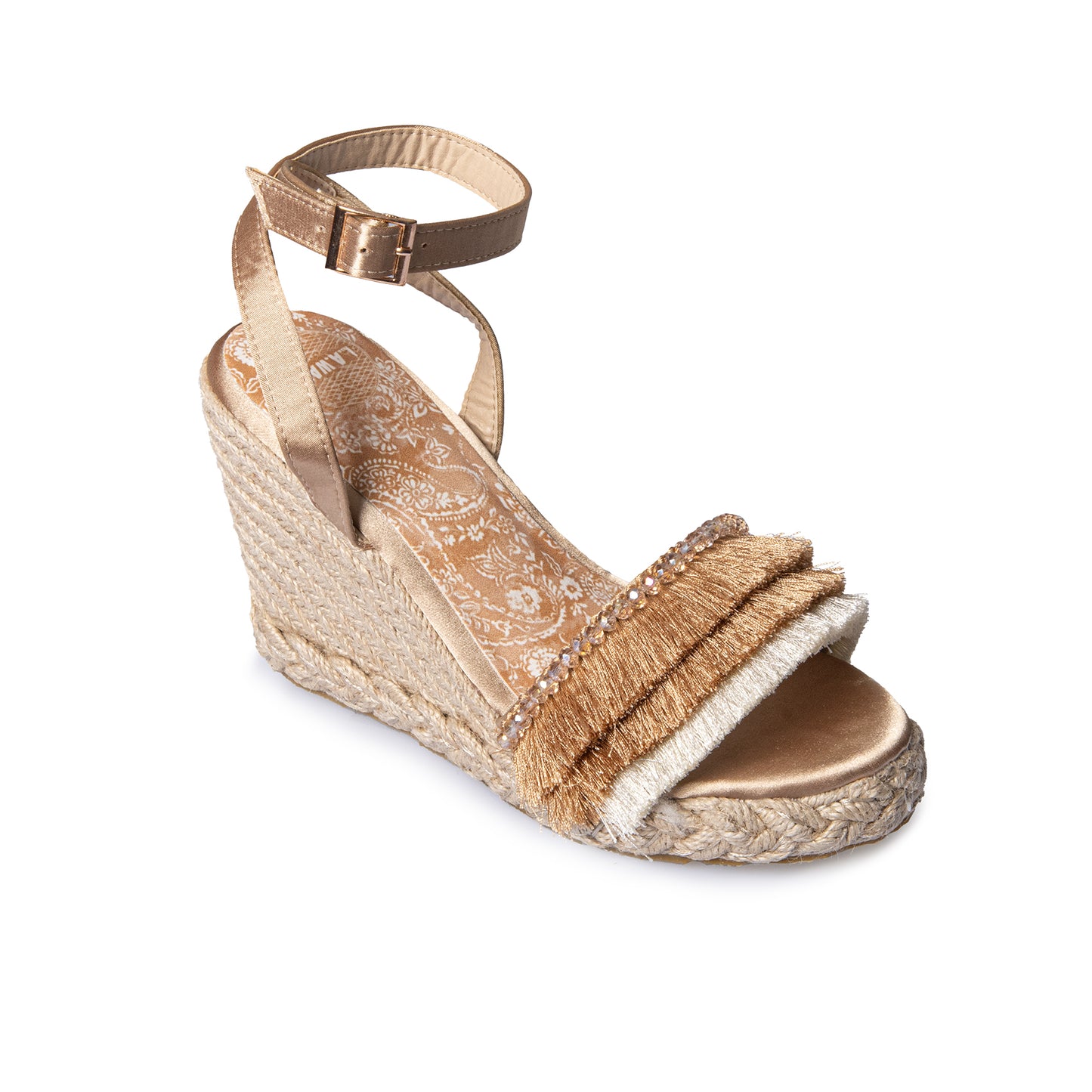 NATURAL SANDAL ROPE WEDGE BOHO