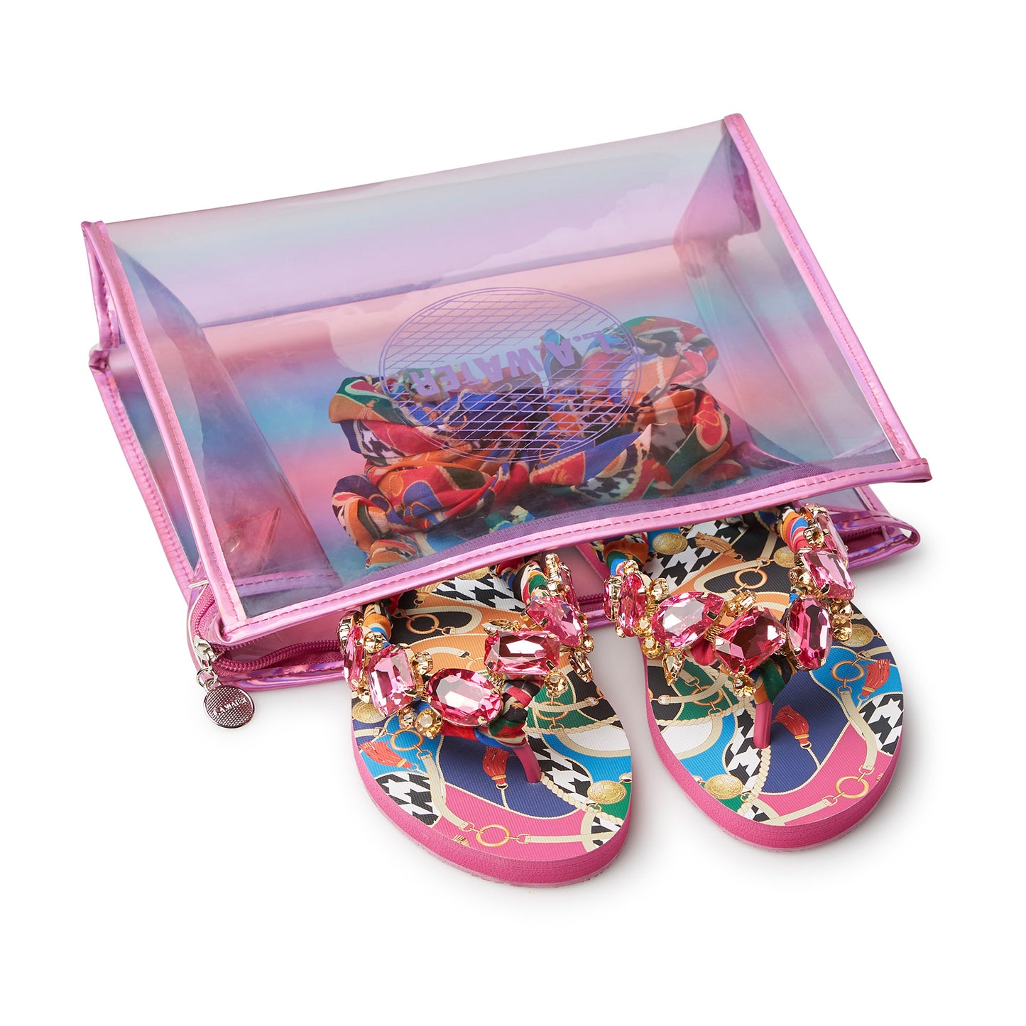 FUCHSIA FOULARD NEW BAROQUE SANDALS
