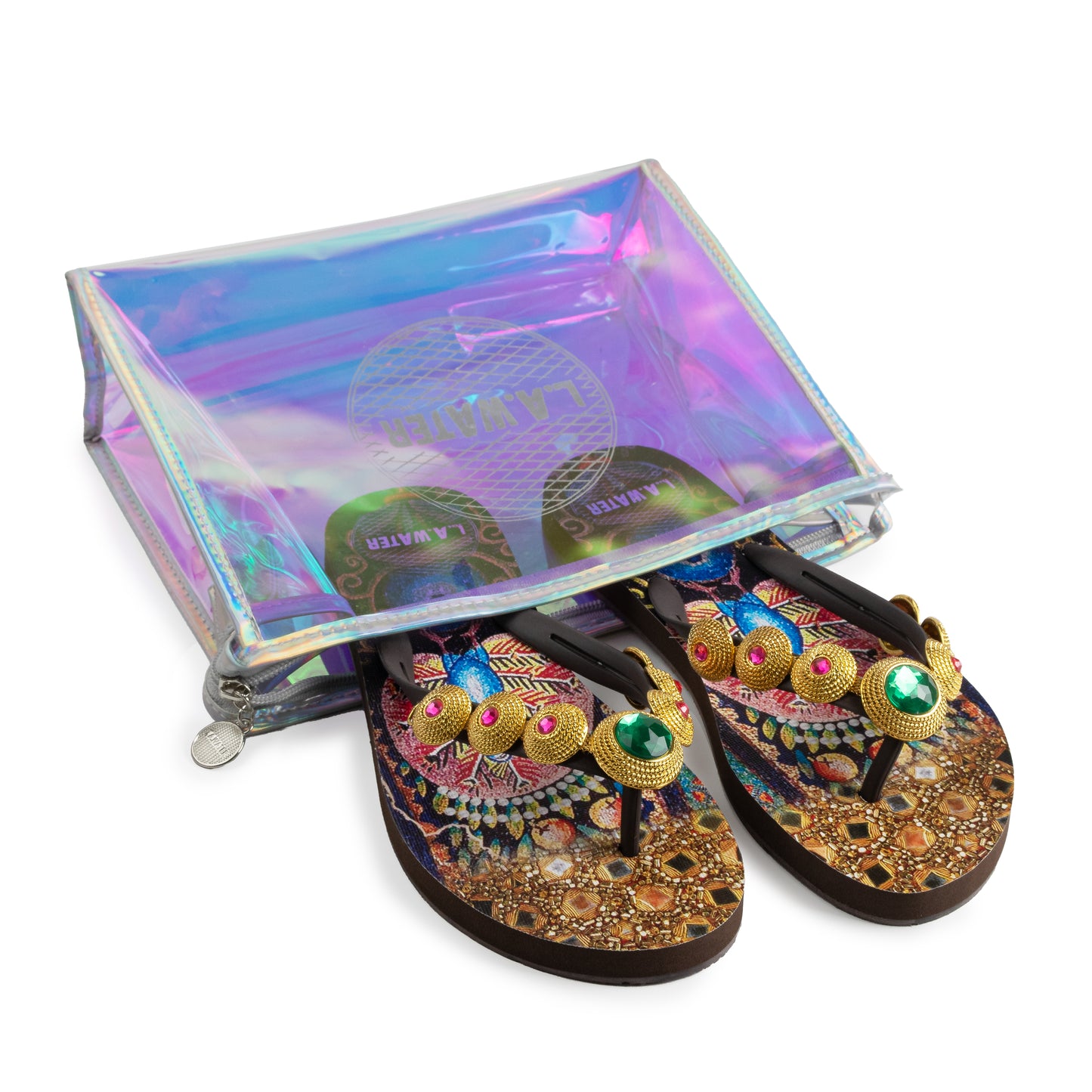 PEACOCK MOSAIC SLIPPERS