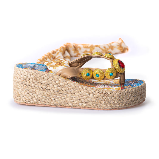 FOULARD MOSAIC ROPE WEDGE
