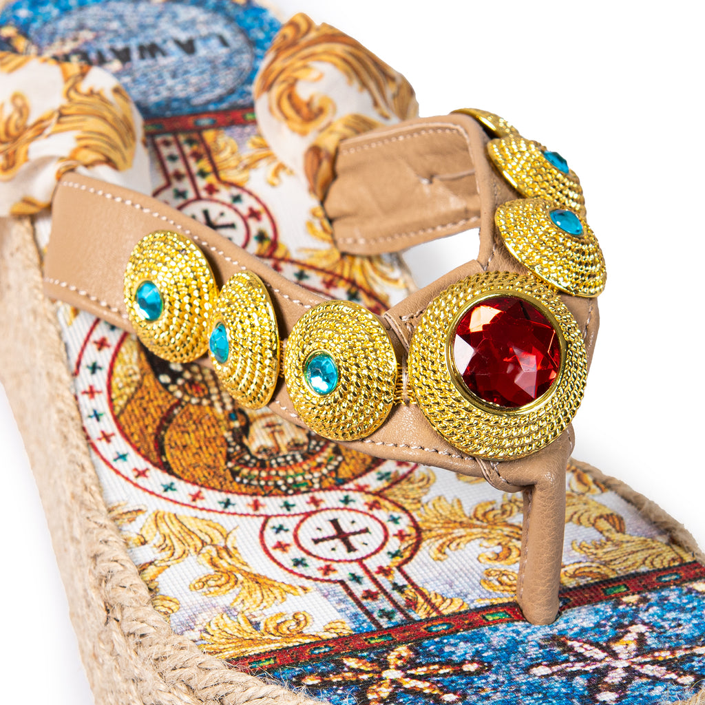 FOULARD MOSAIC ROPE WEDGE