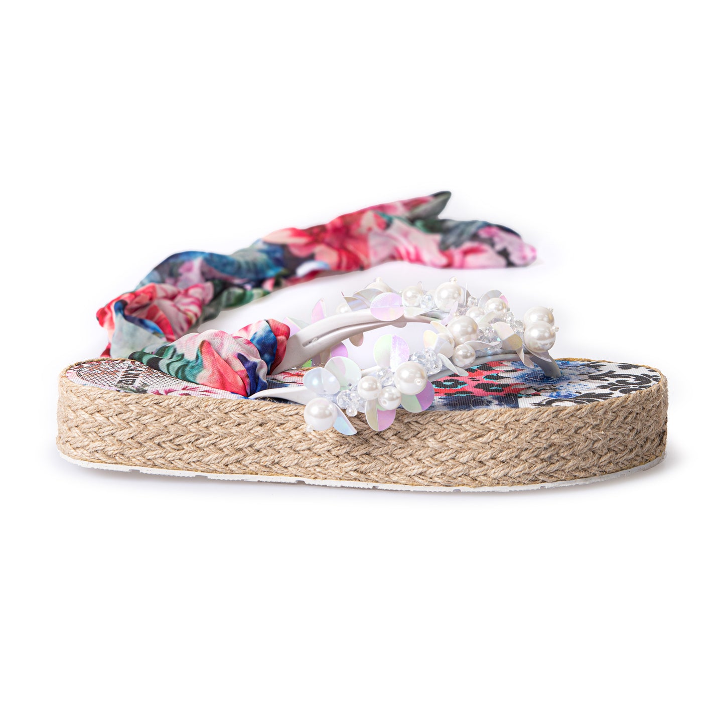 FOULARD WHITE PATCH ROPE PLATFORM