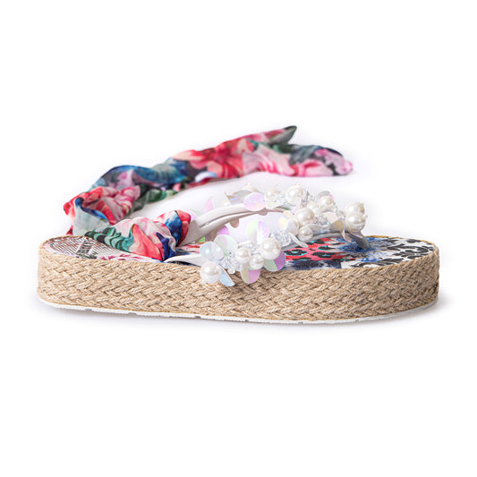 FOULARD WHITE PATCH ROPE PLATFORM