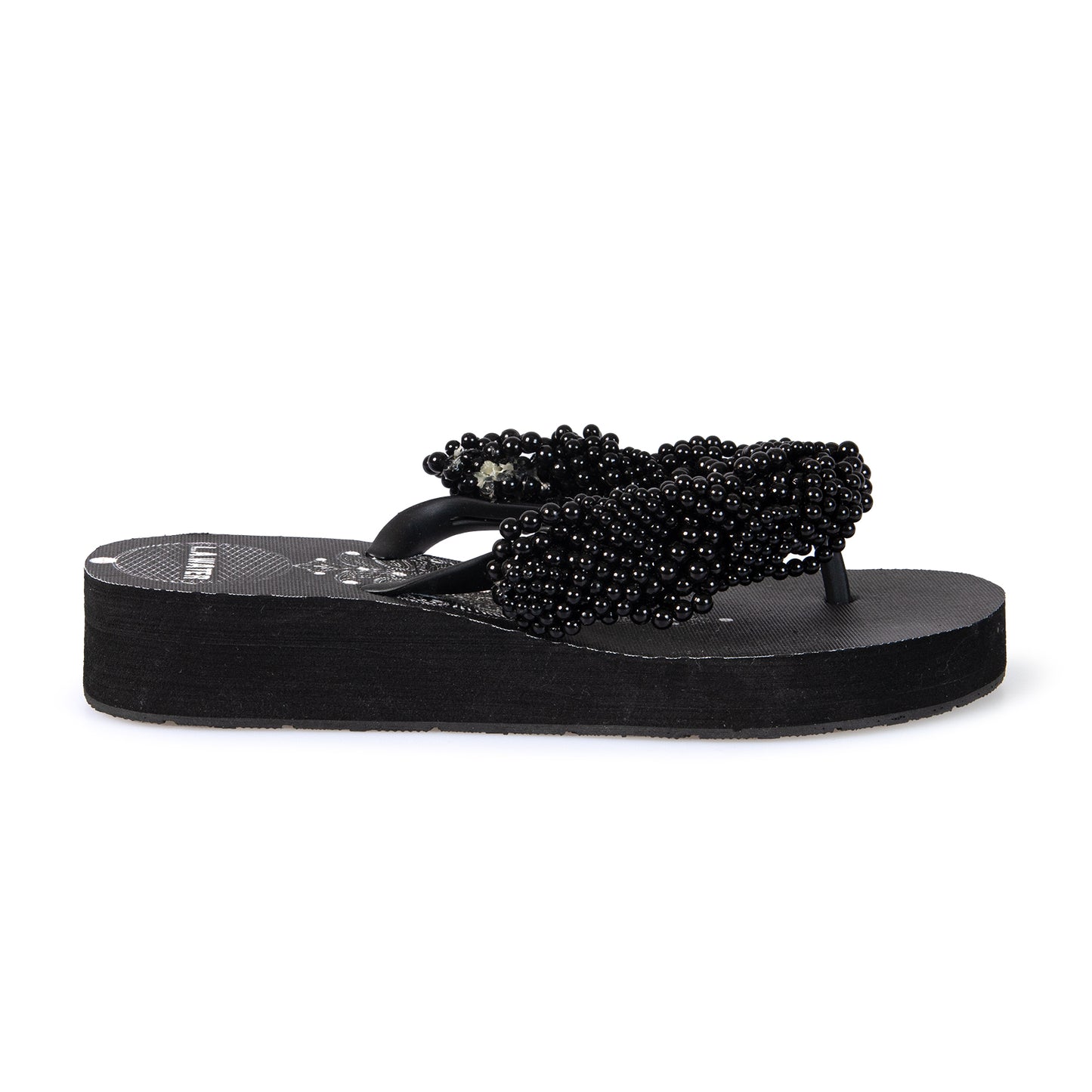 BLACK PAISLEY SLIPPERS