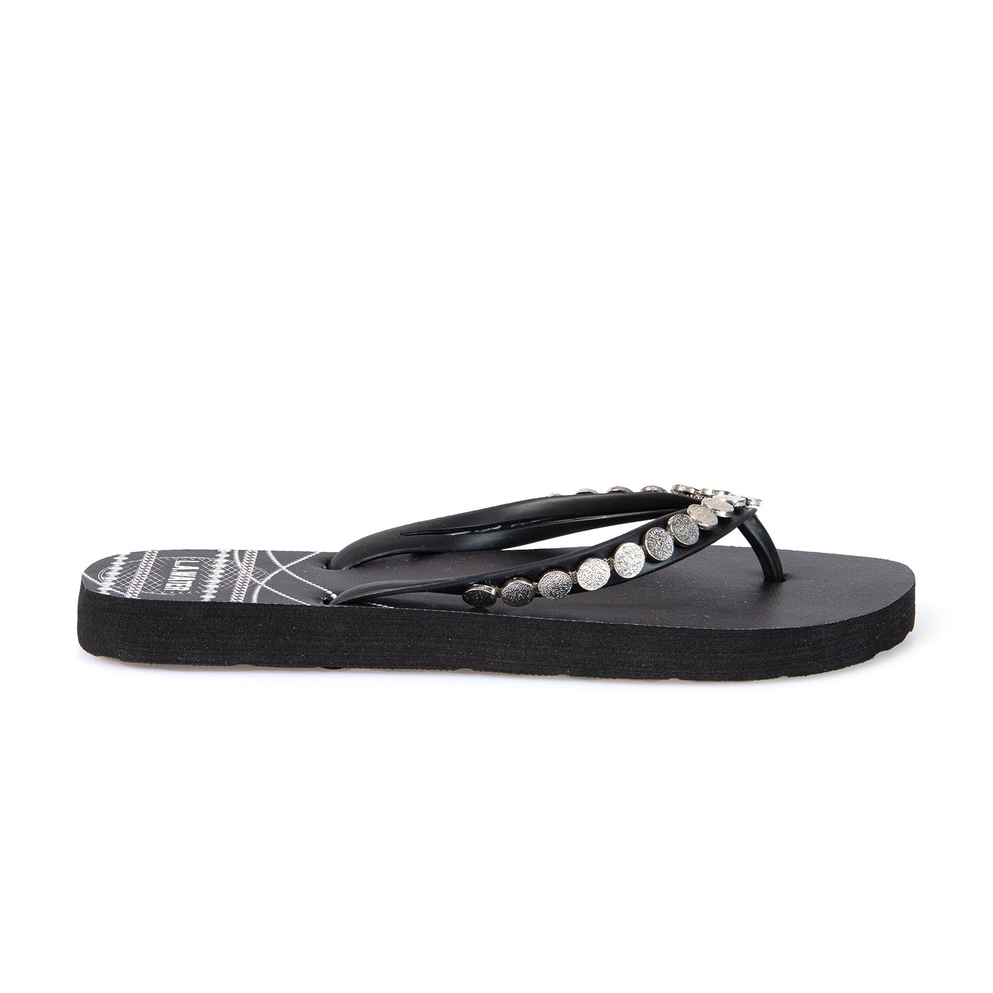 BLACK BIJOUX SLIPPERS
