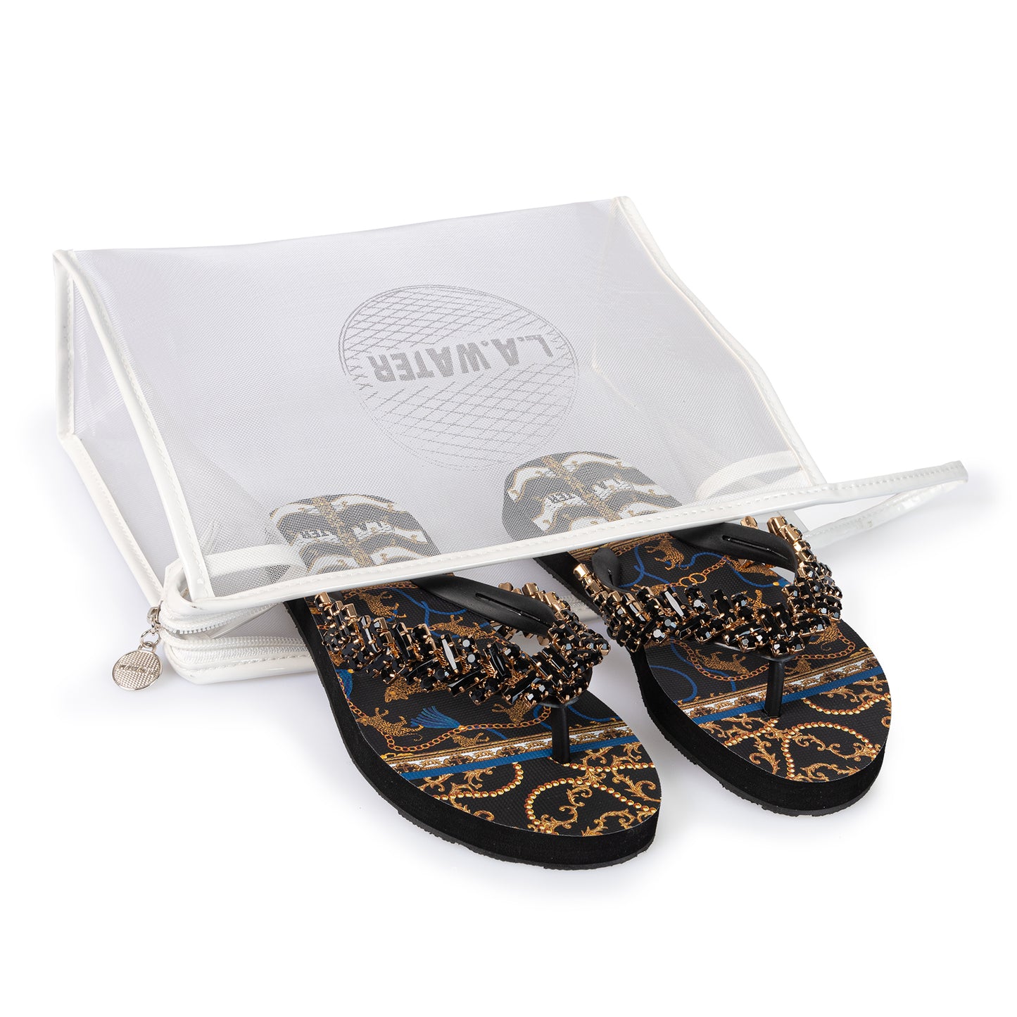 BLACK ROCOCÒ SLIPPERS