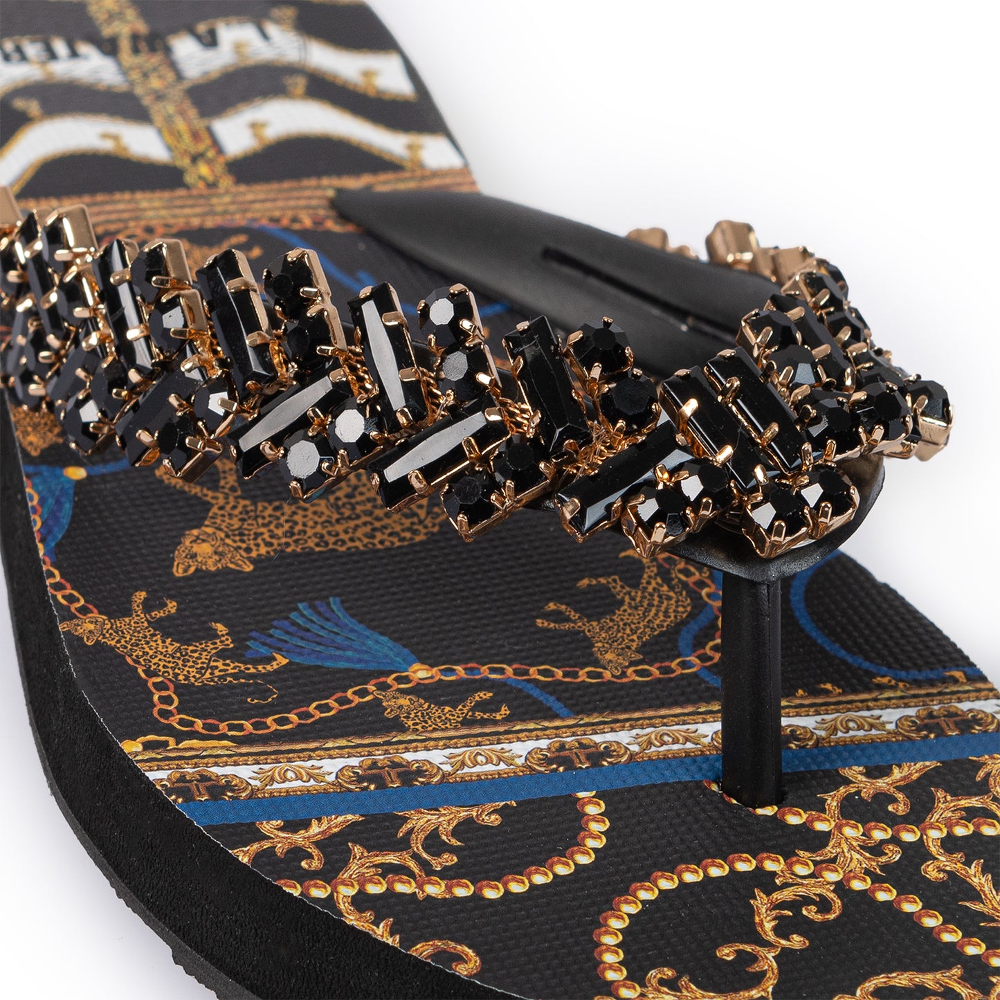 BLACK ROCOCÒ SLIPPERS