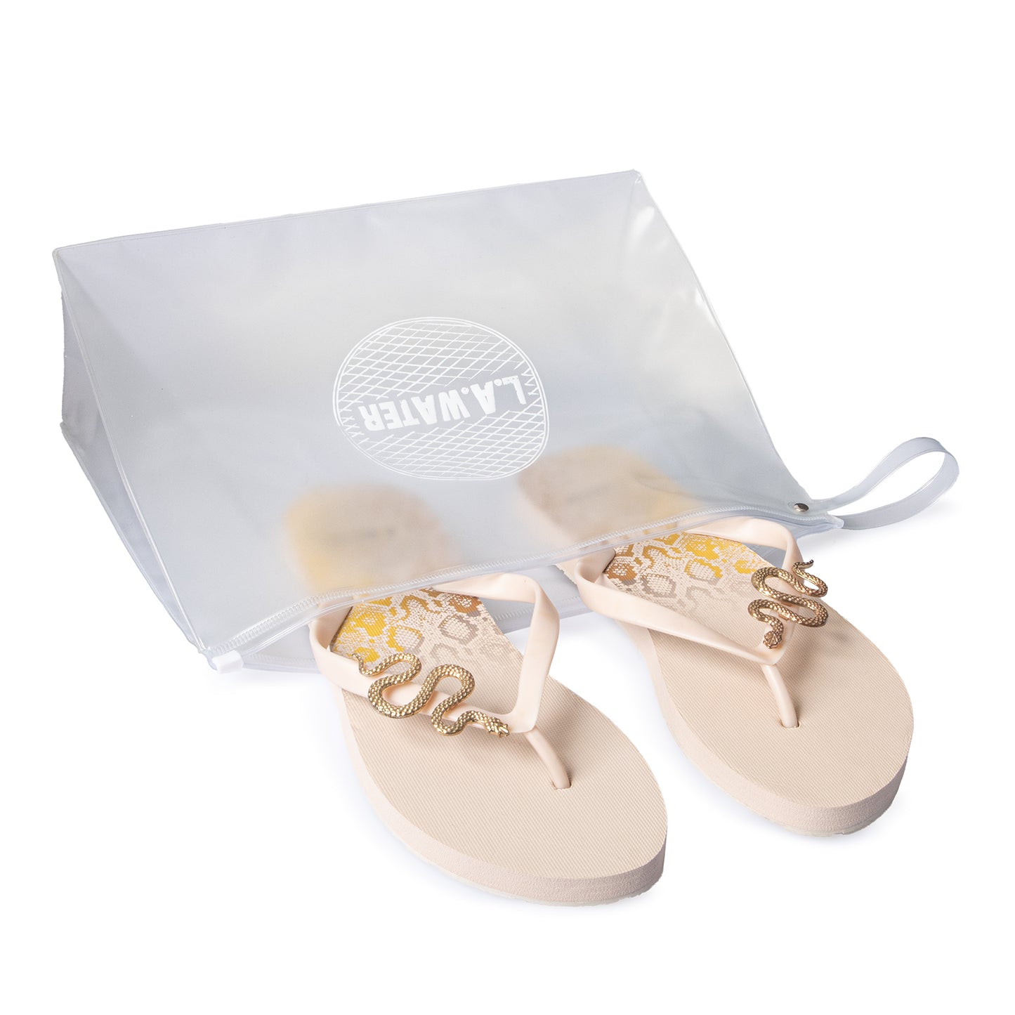 NUDE SNAKE SLIPPERS