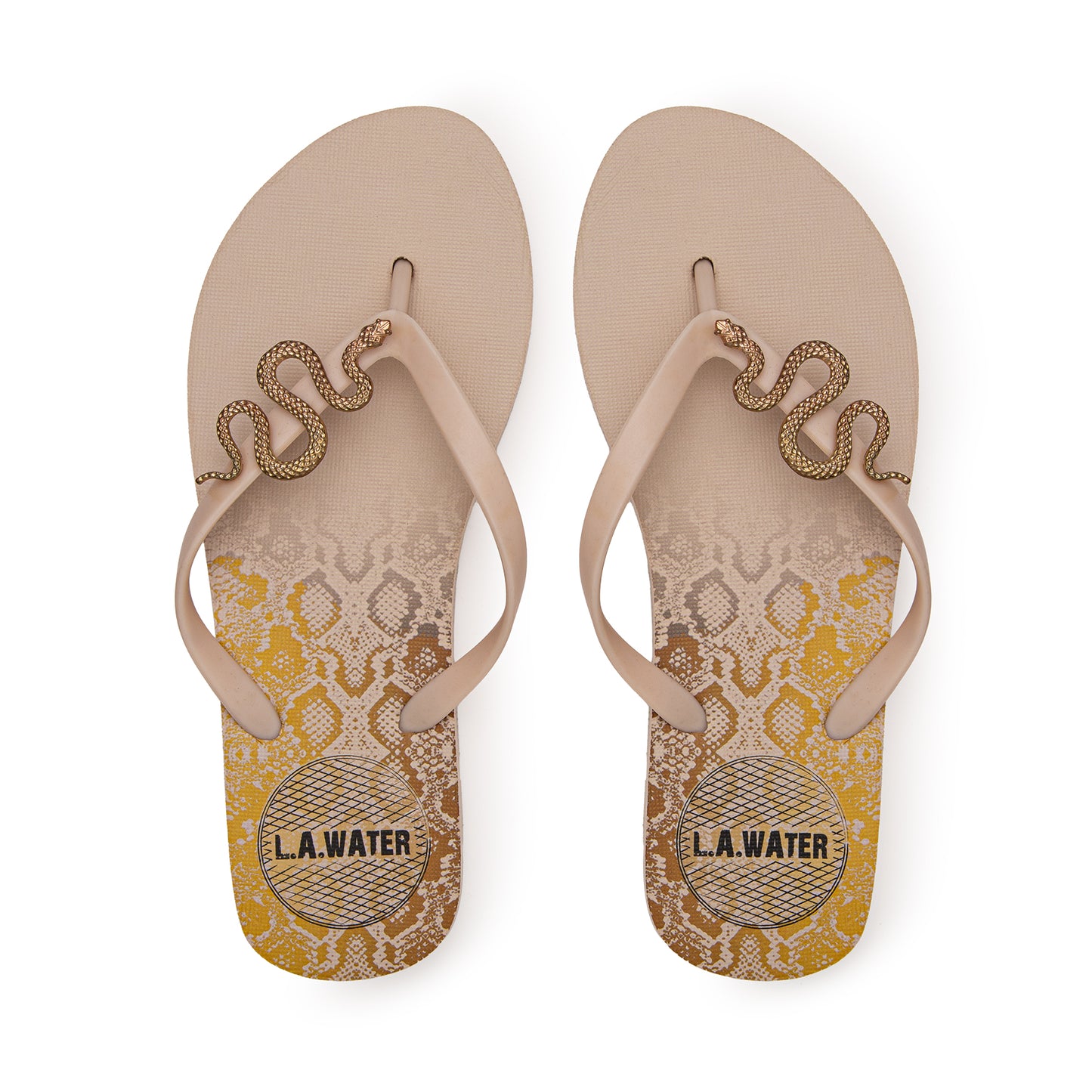 NUDE SNAKE SLIPPERS