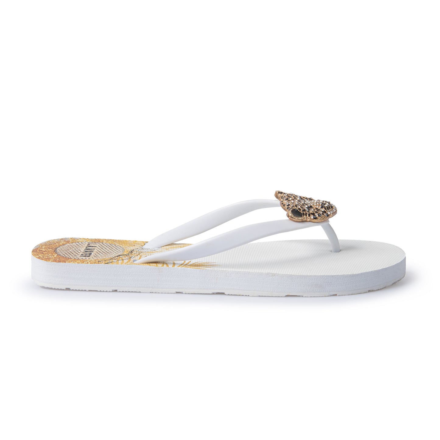 CHEETAH WHITE SLIPPERS