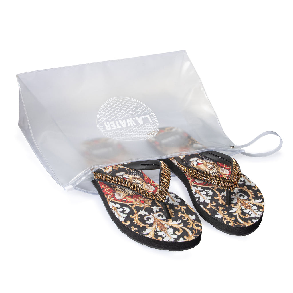 BLACK DAMASCO SLIPPER