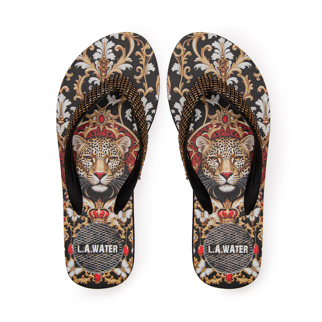 BLACK DAMASCO SLIPPER
