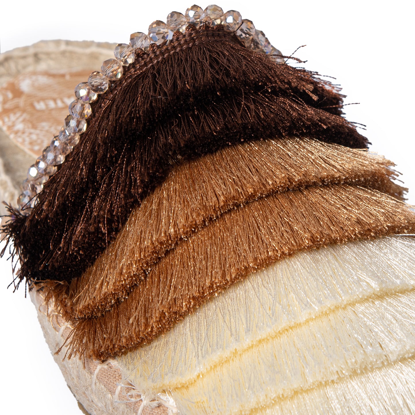 MULES WITH NATURAL BOHO FRINGES