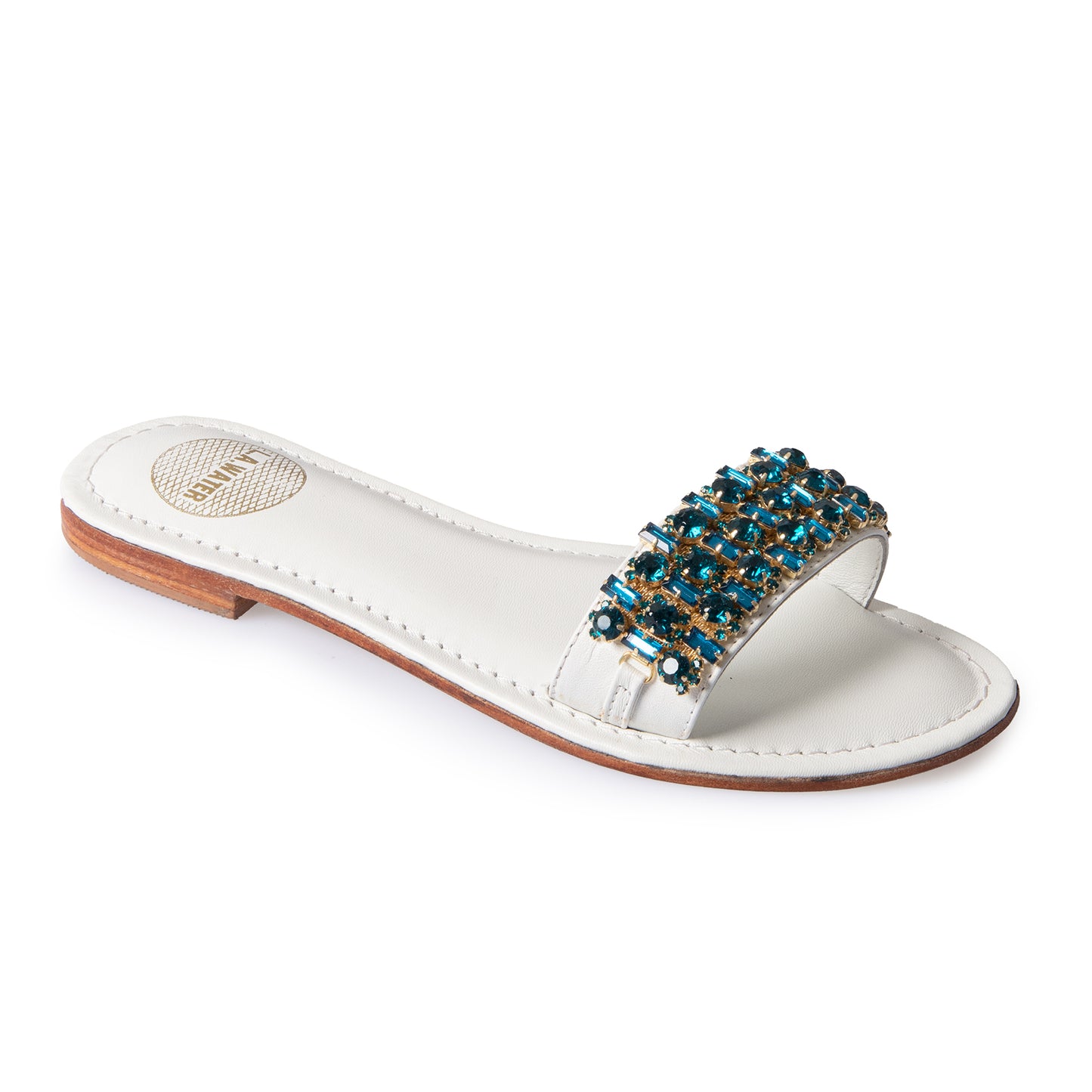 AMALFI LEATHER CIABATTE BIANCHE