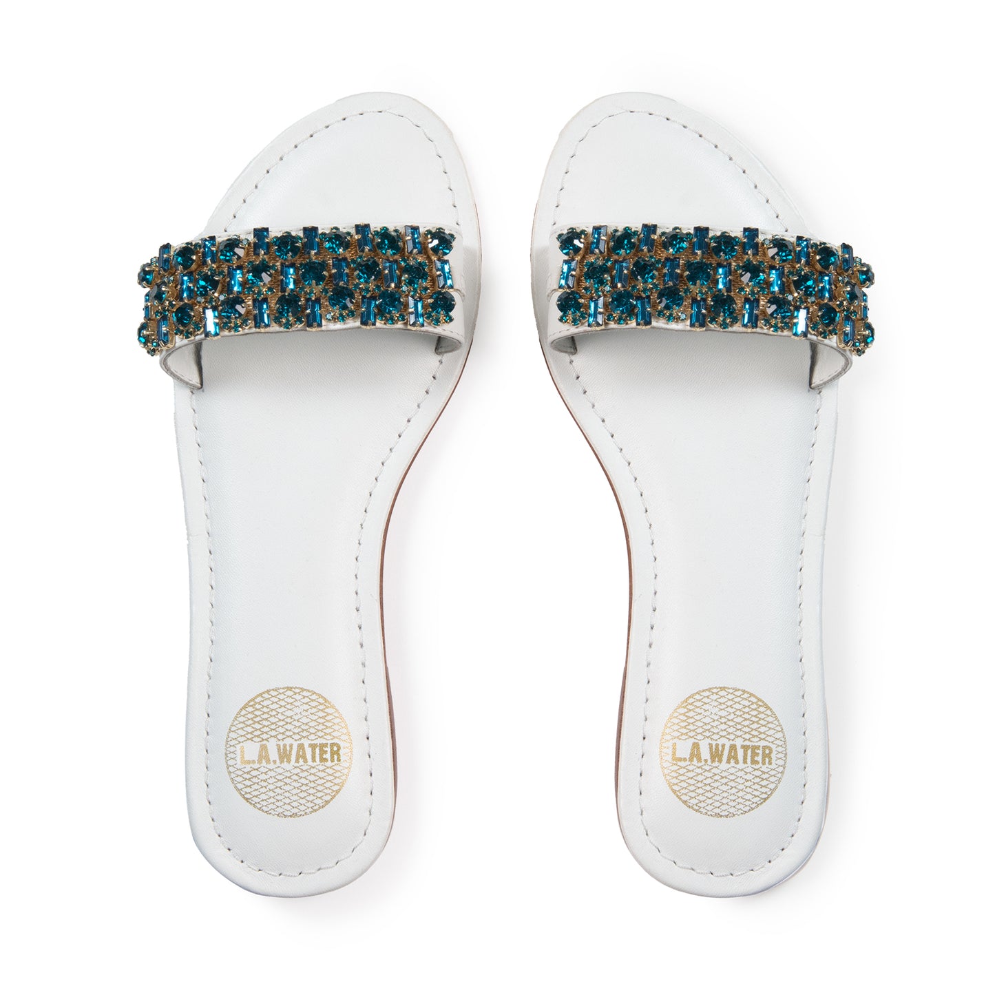 AMALFI LEATHER CIABATTE BIANCHE