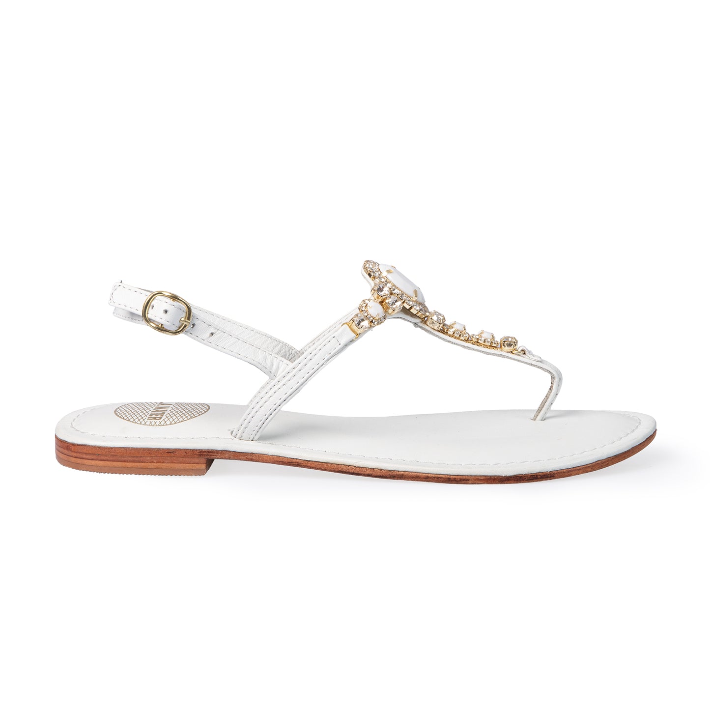SANDALO AMALFI IN PELLE BIANCA