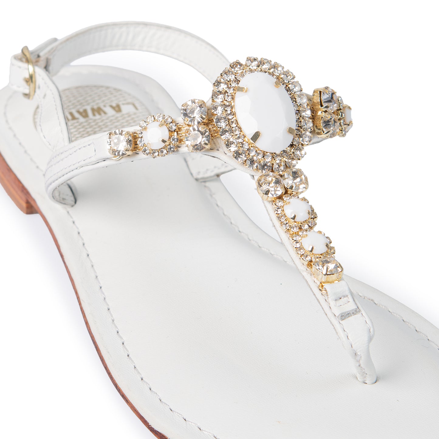SANDALO AMALFI IN PELLE BIANCA
