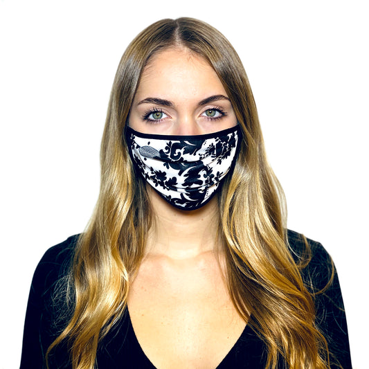 BLACK & WHITE BAROQUE L.A.W BANDANA MASK