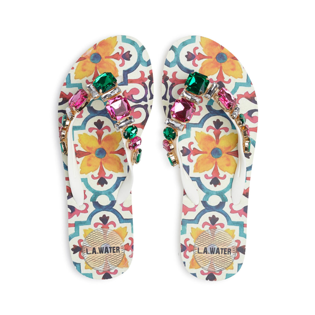 COLOURED MAJOLICA SLIPPERS