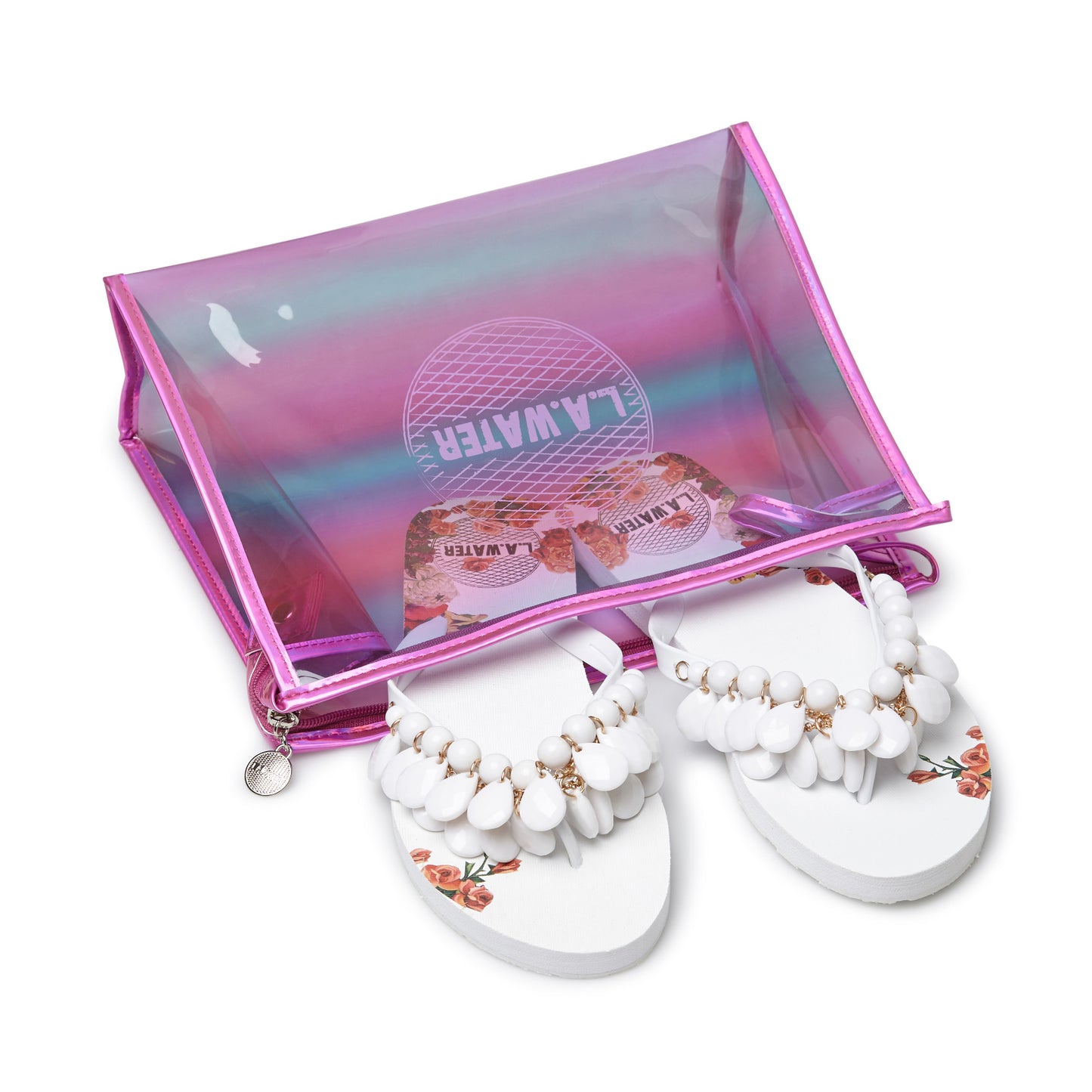 WHITE FLOWERS SLIPPERS