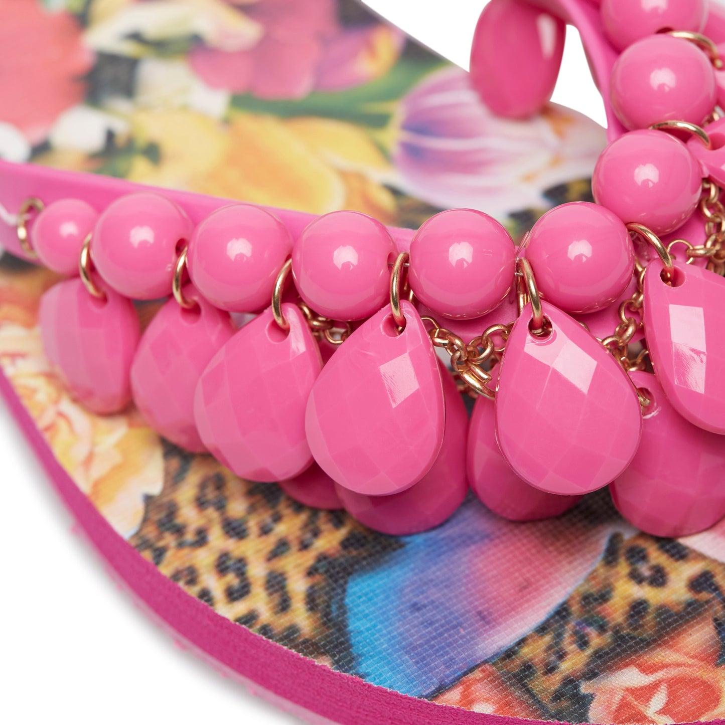 FUCHSIA FLOWERS SLIPPERS