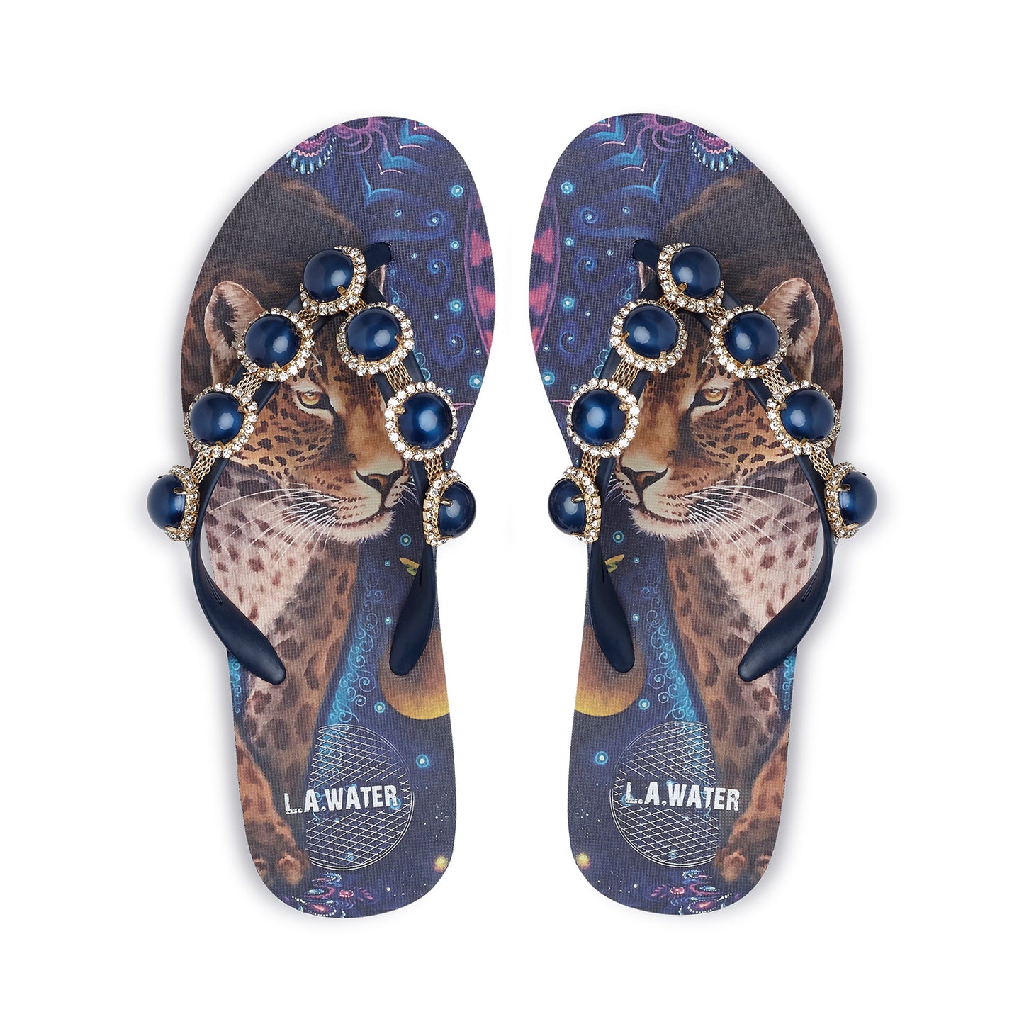 BLUE SHIPIBO SLIPPERS