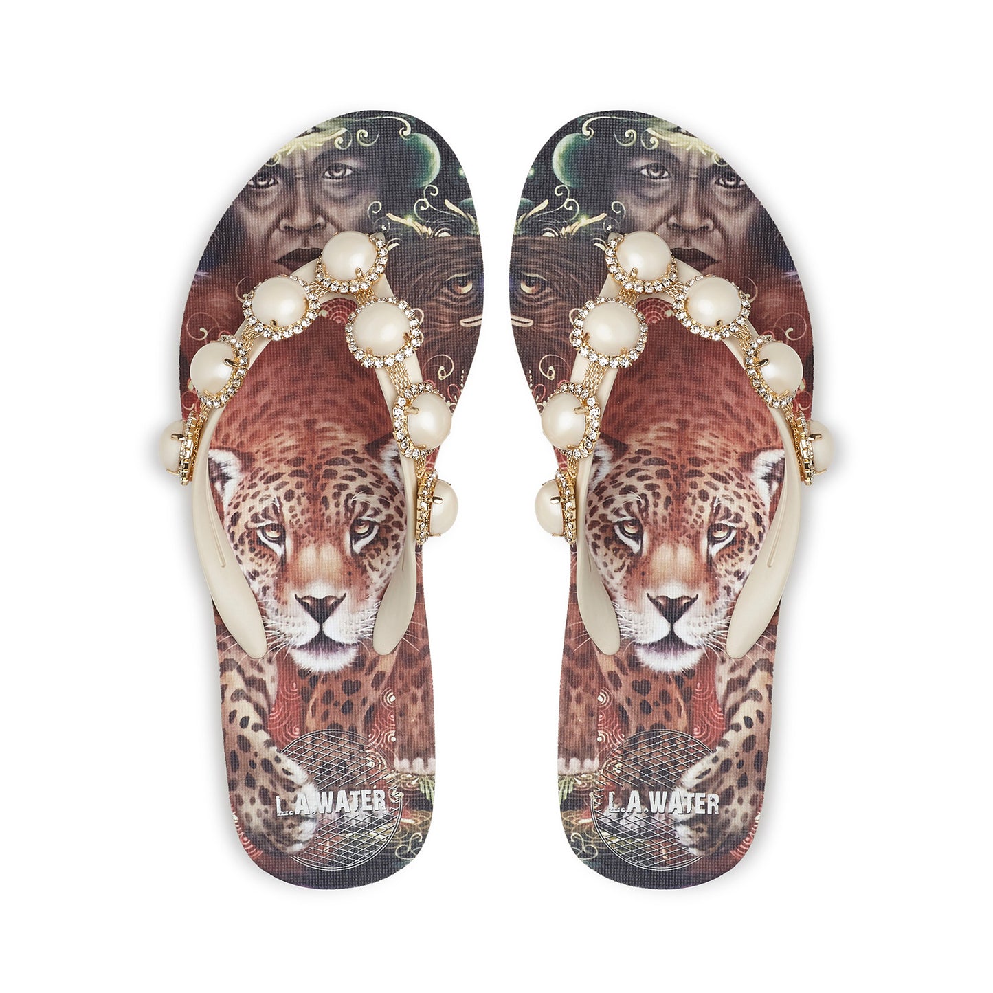 WHITE SHIPIBO SLIPPERS