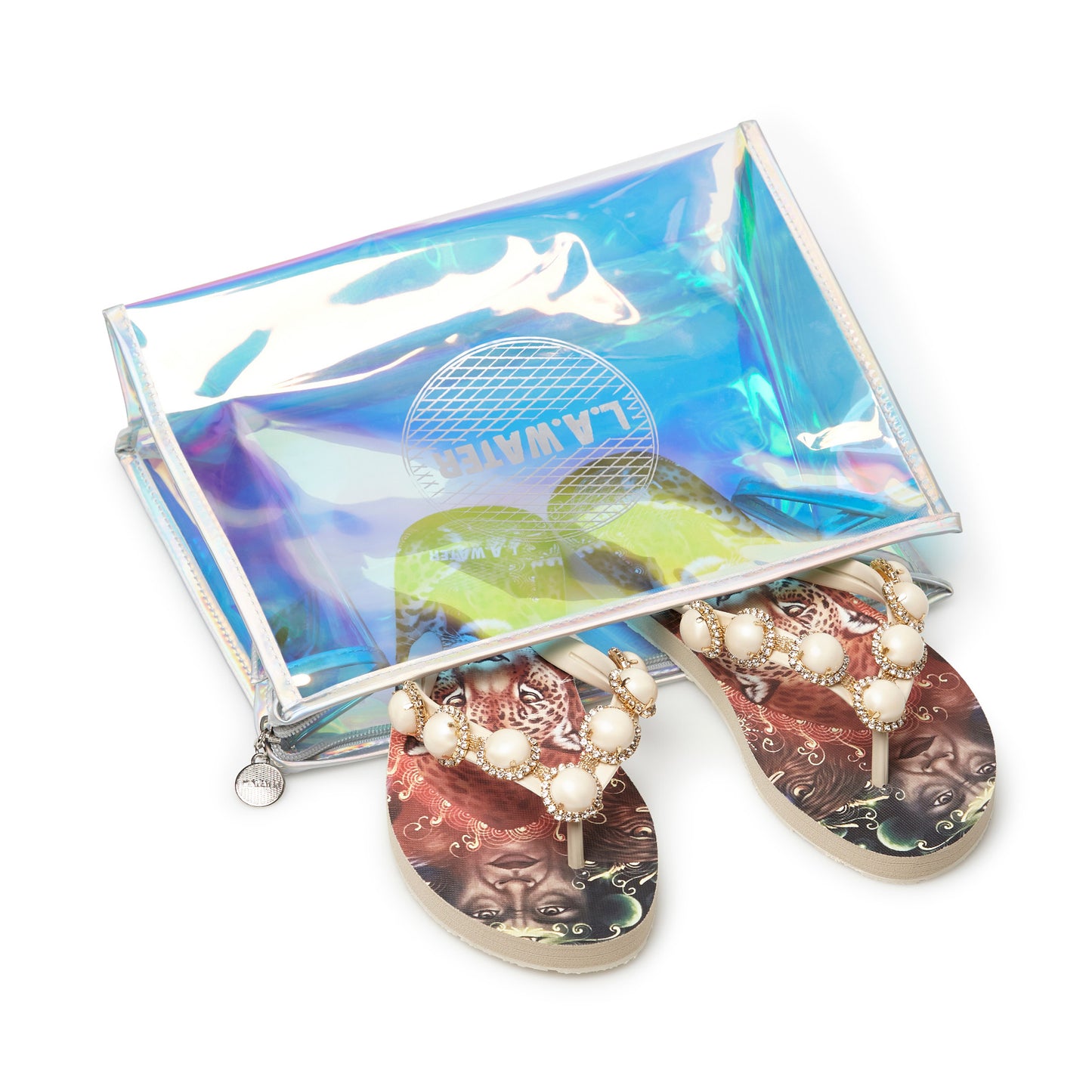 WHITE SHIPIBO SLIPPERS