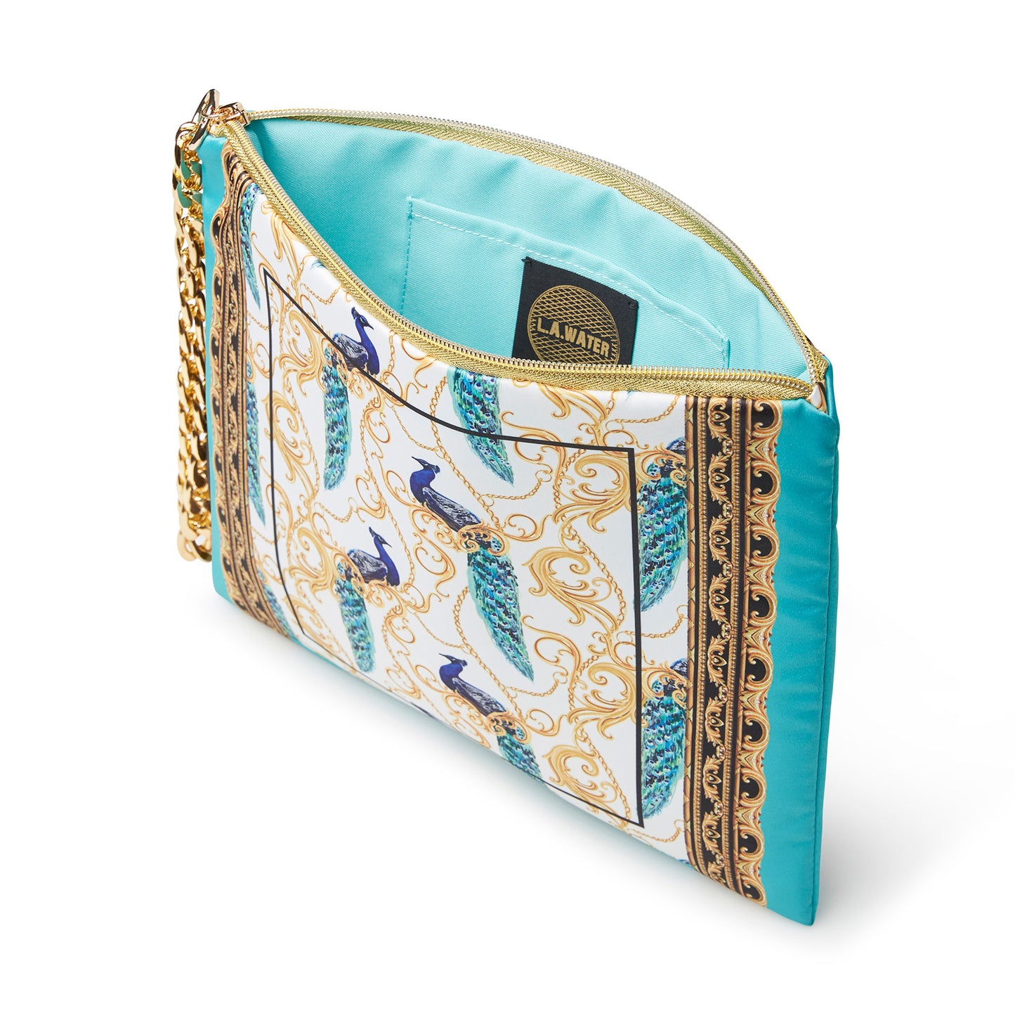 PEACOCK NEW BAROQUE POCHETTE AND FOULARD