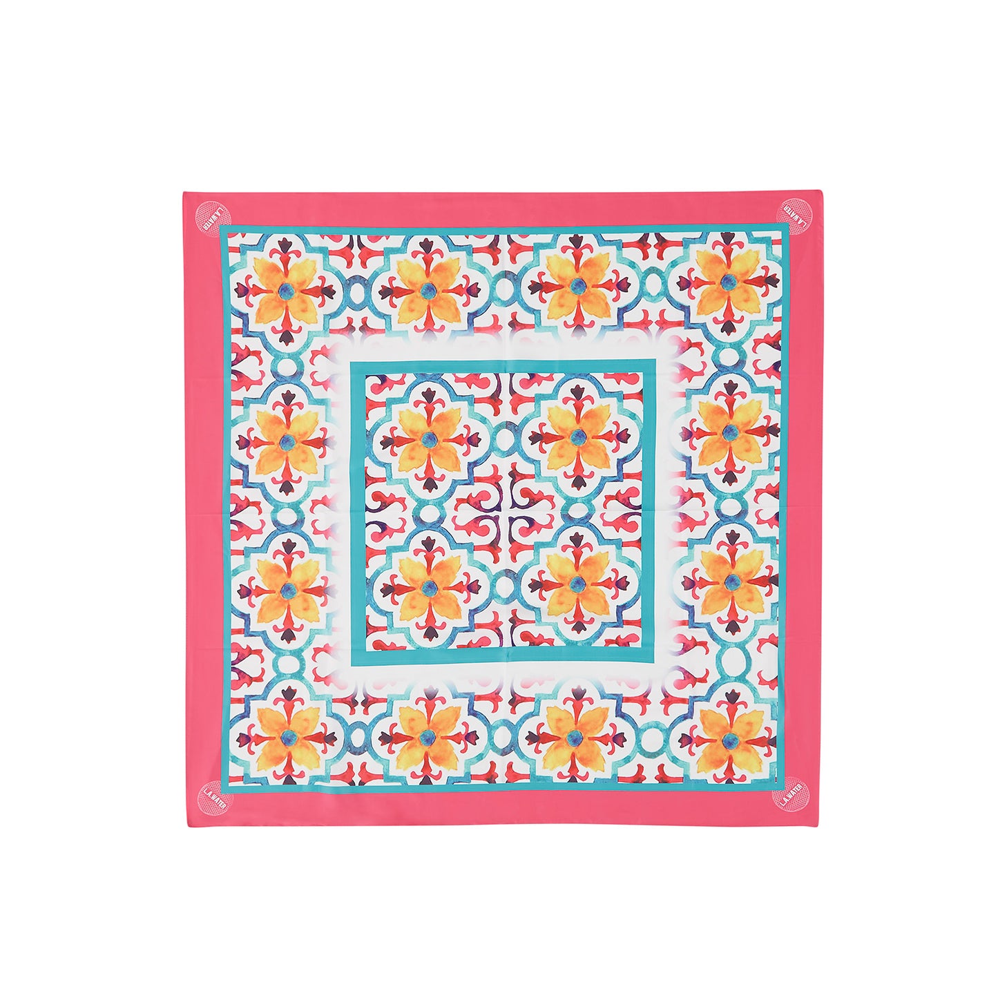 COLORFUL MAJOLICA POCHETTE AND FOULARD