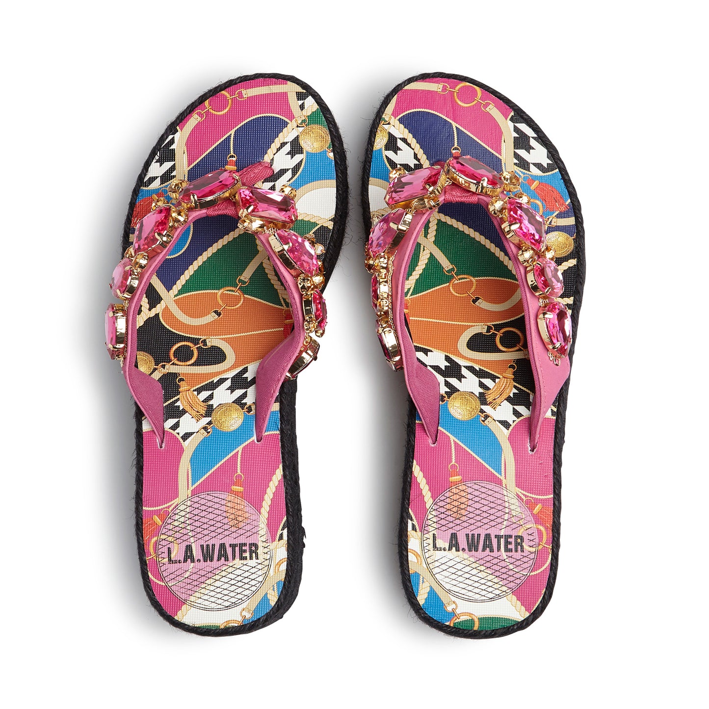 FUCHSIA NEW BAROQUE ROPE WEDGE