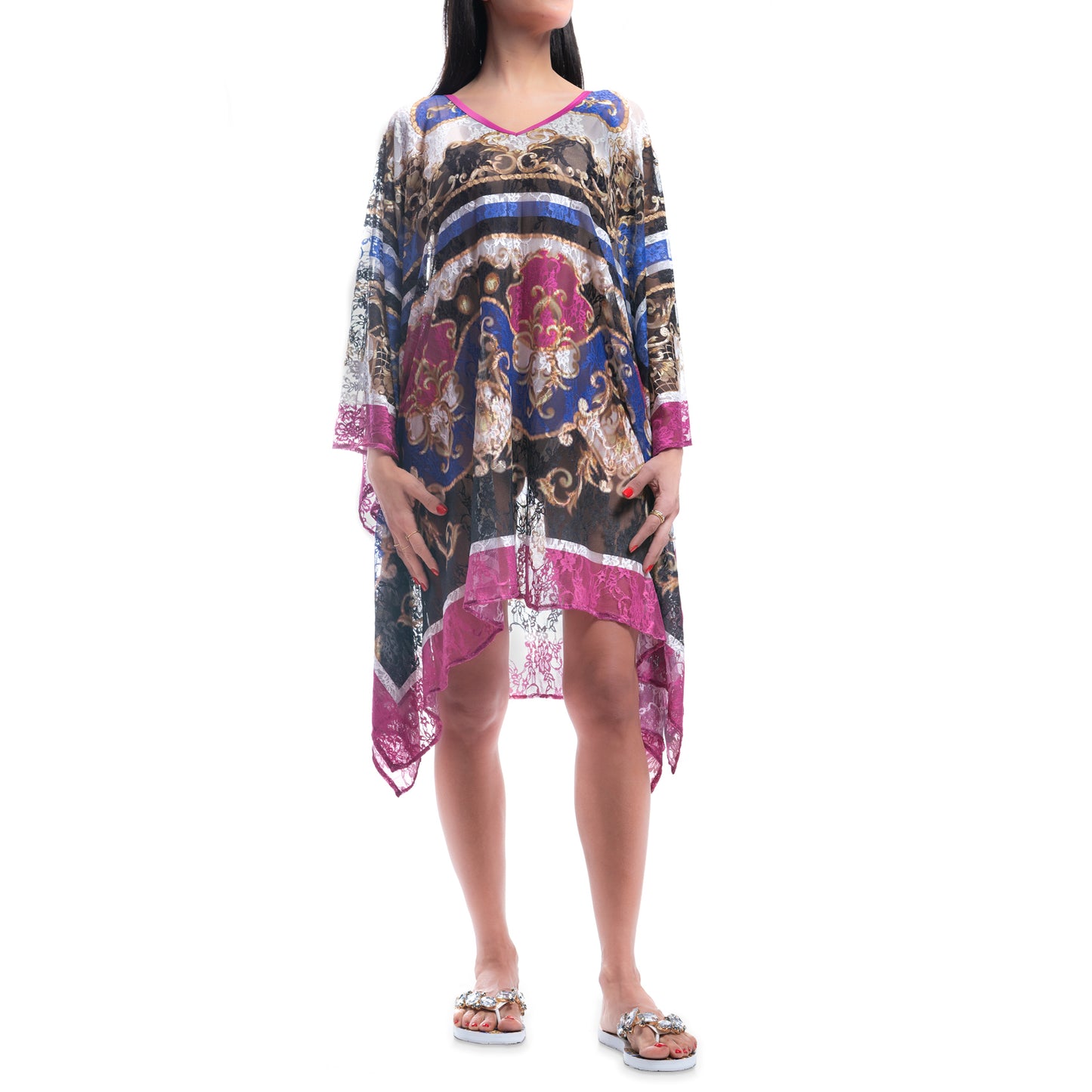 WHITE NEW BAROQUE KAFTAN