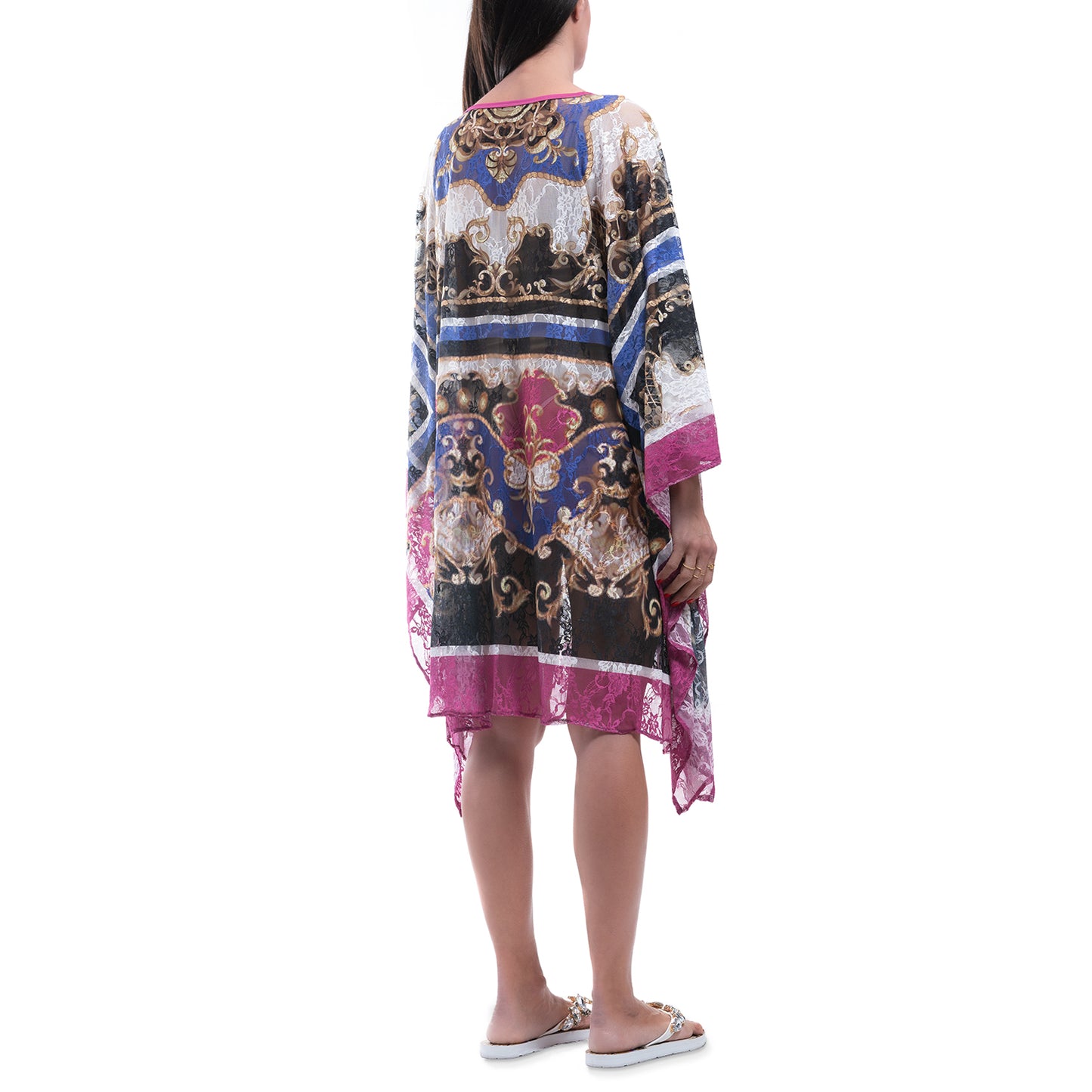 WHITE NEW BAROQUE KAFTAN