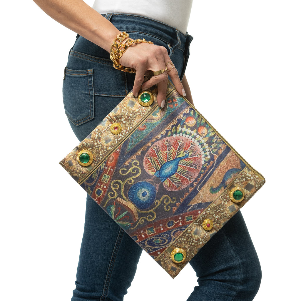 POCHETTE PEACOCK MOSAIC