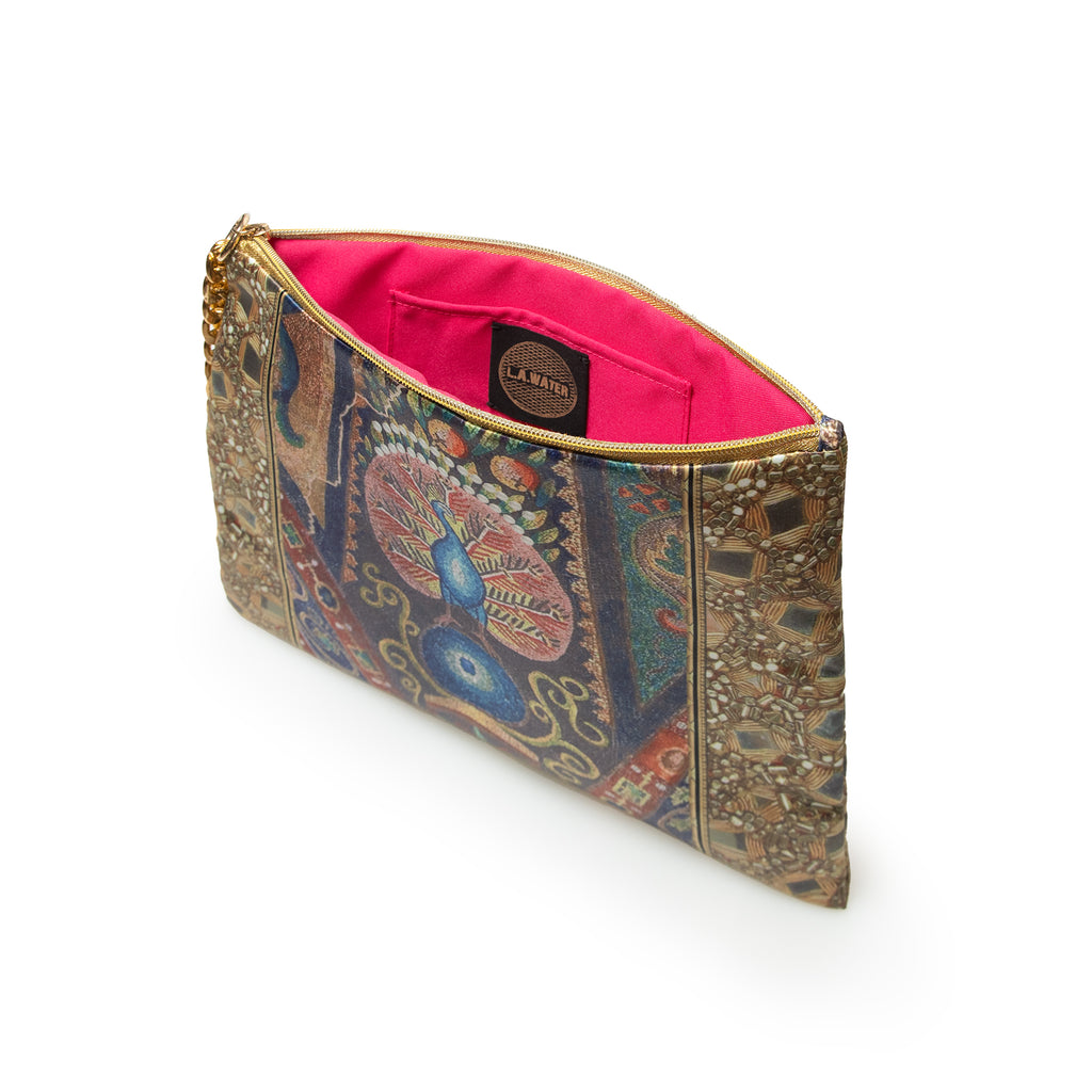 PEACOCK MOSAIC POCHETTE