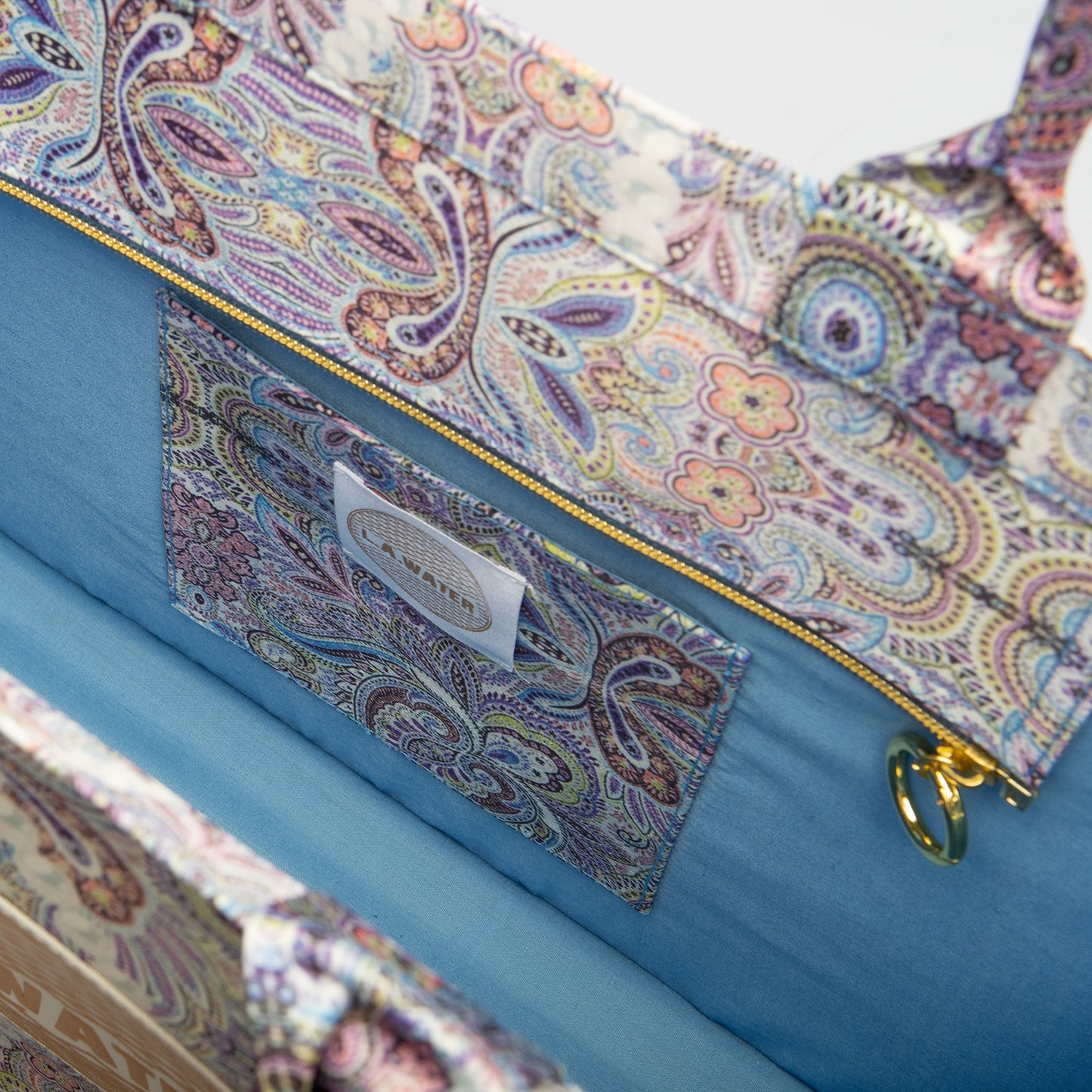 VIOLET PAISLEY TOTE BAG