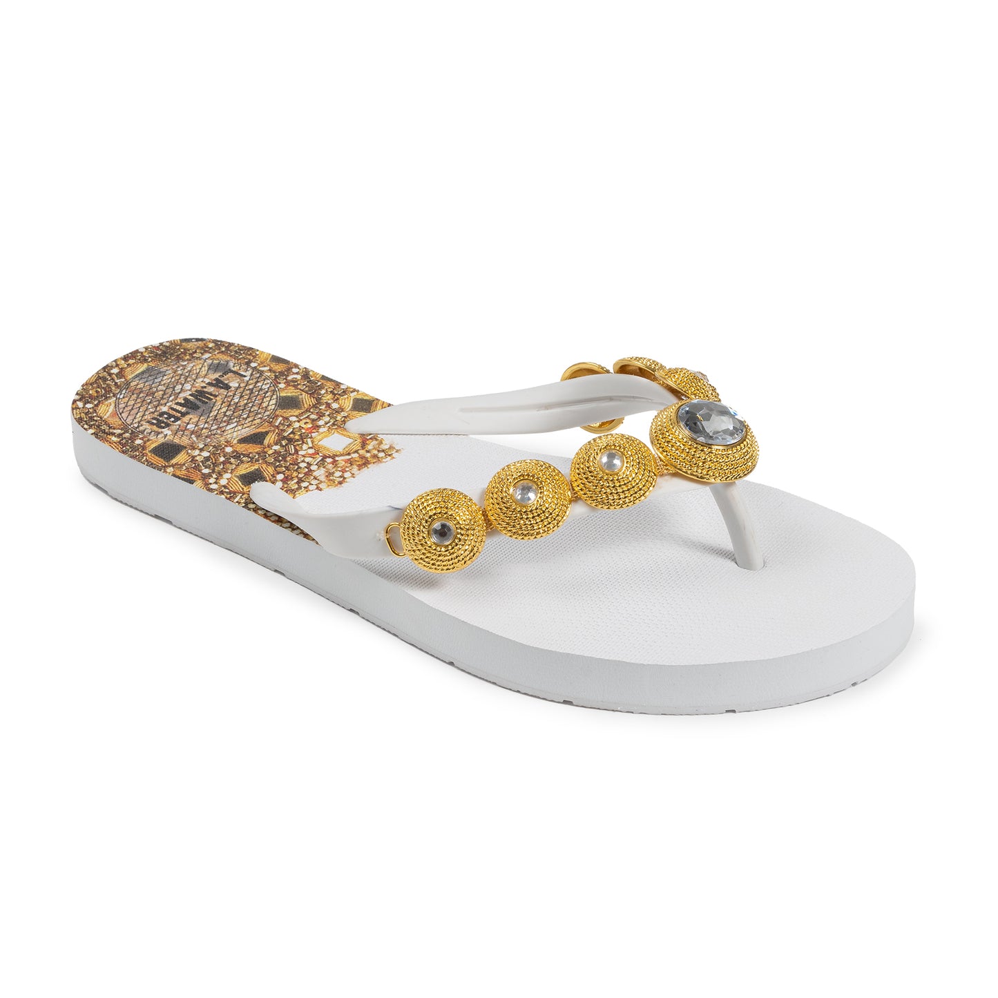 WHITE MOSAIC SLIPPERS