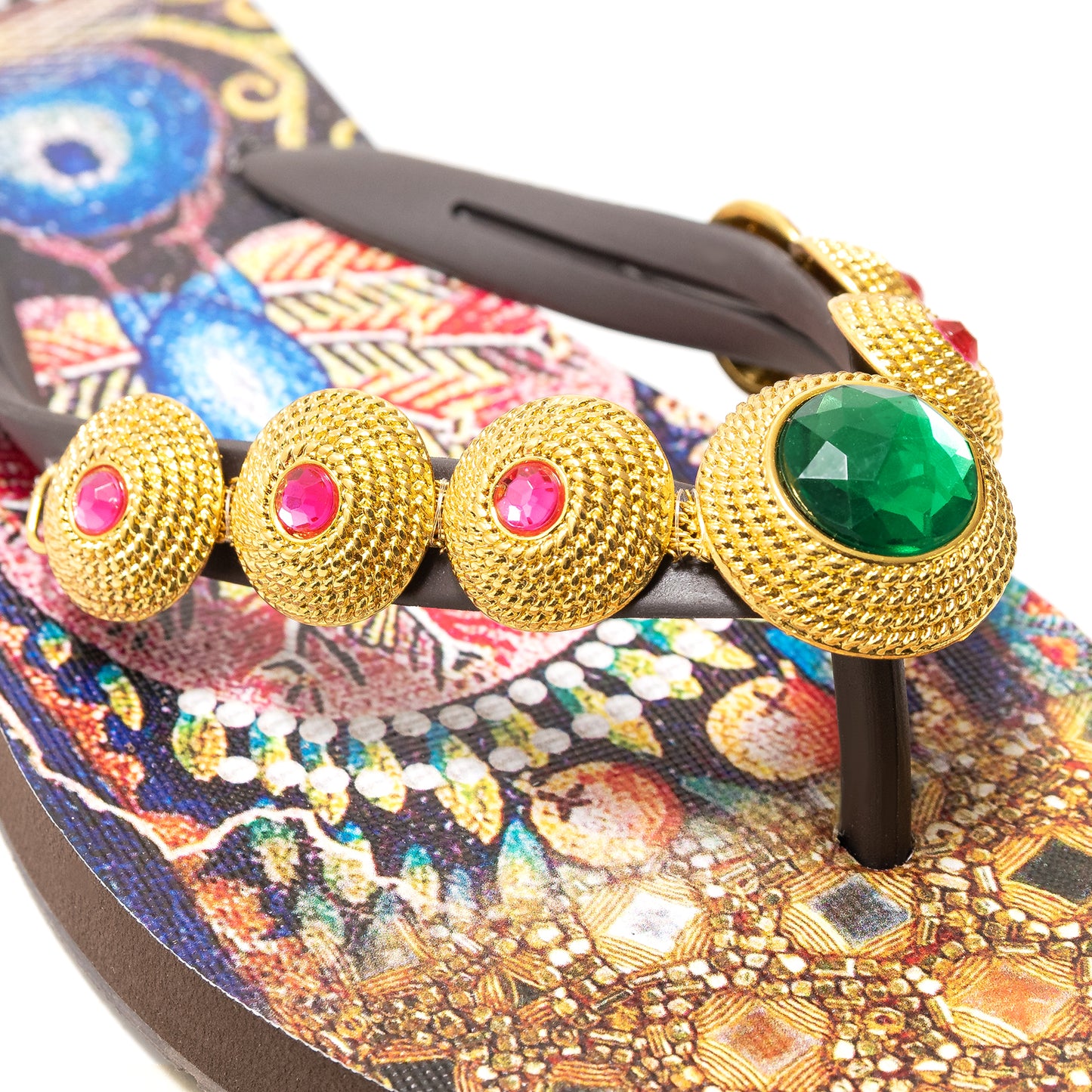 PEACOCK MOSAIC SLIPPERS
