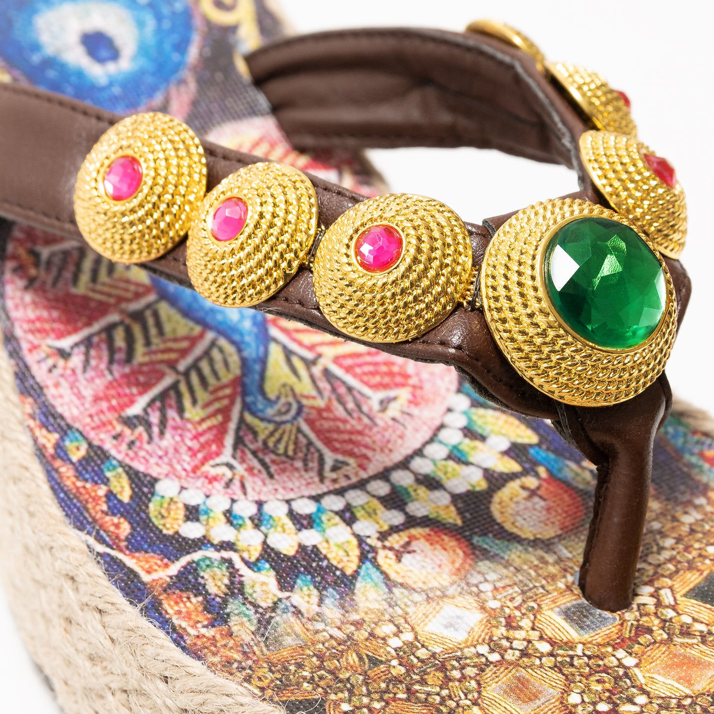 PEACOCK MOSAIC ROPE WEDGE