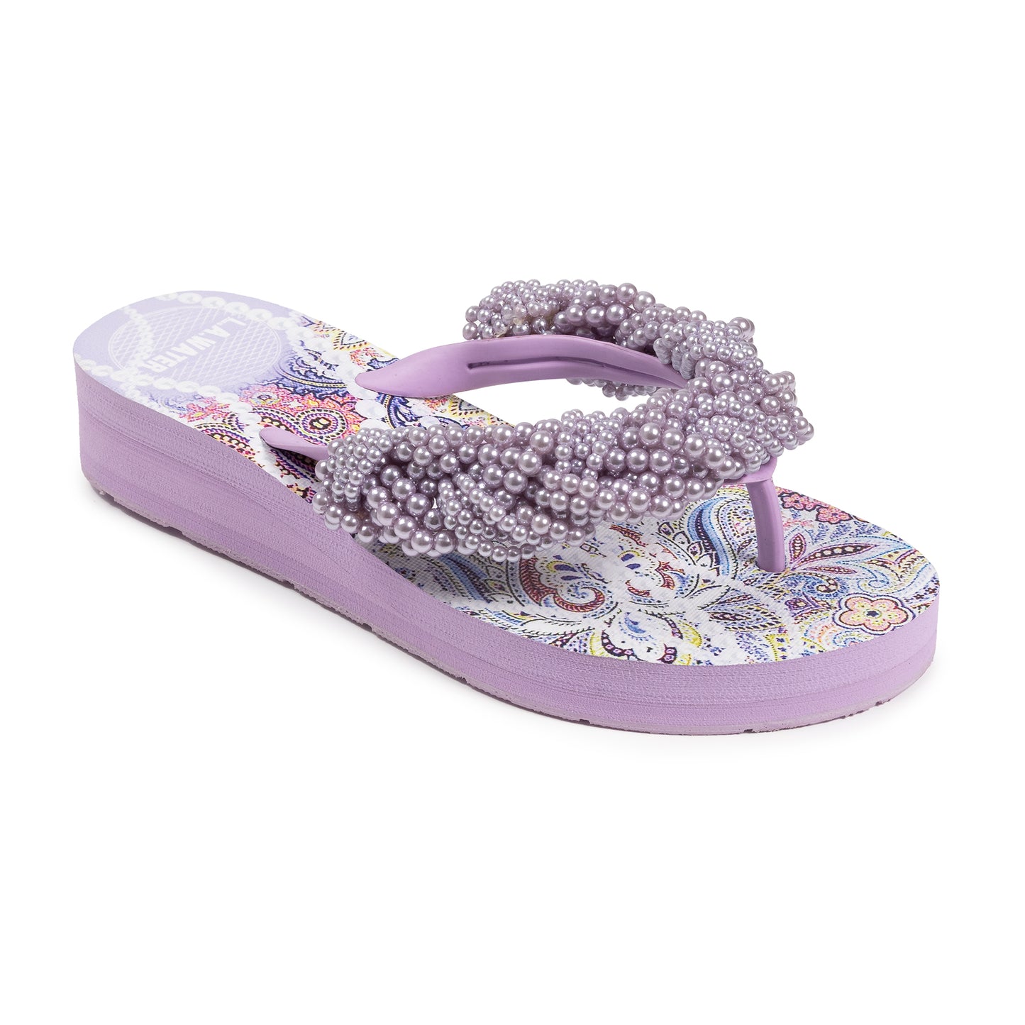 VIOLET PAISLEY SLIPPERS