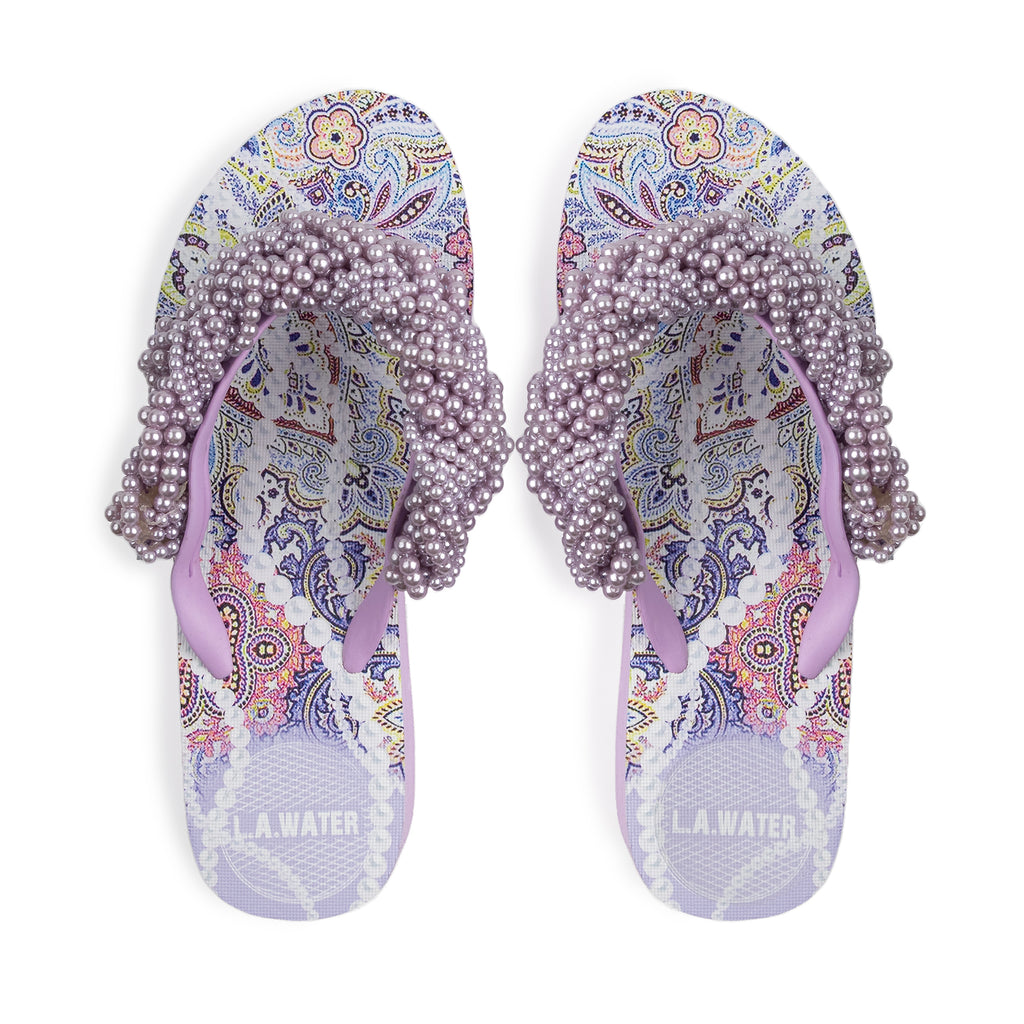 VIOLET PAISLEY SLIPPERS
